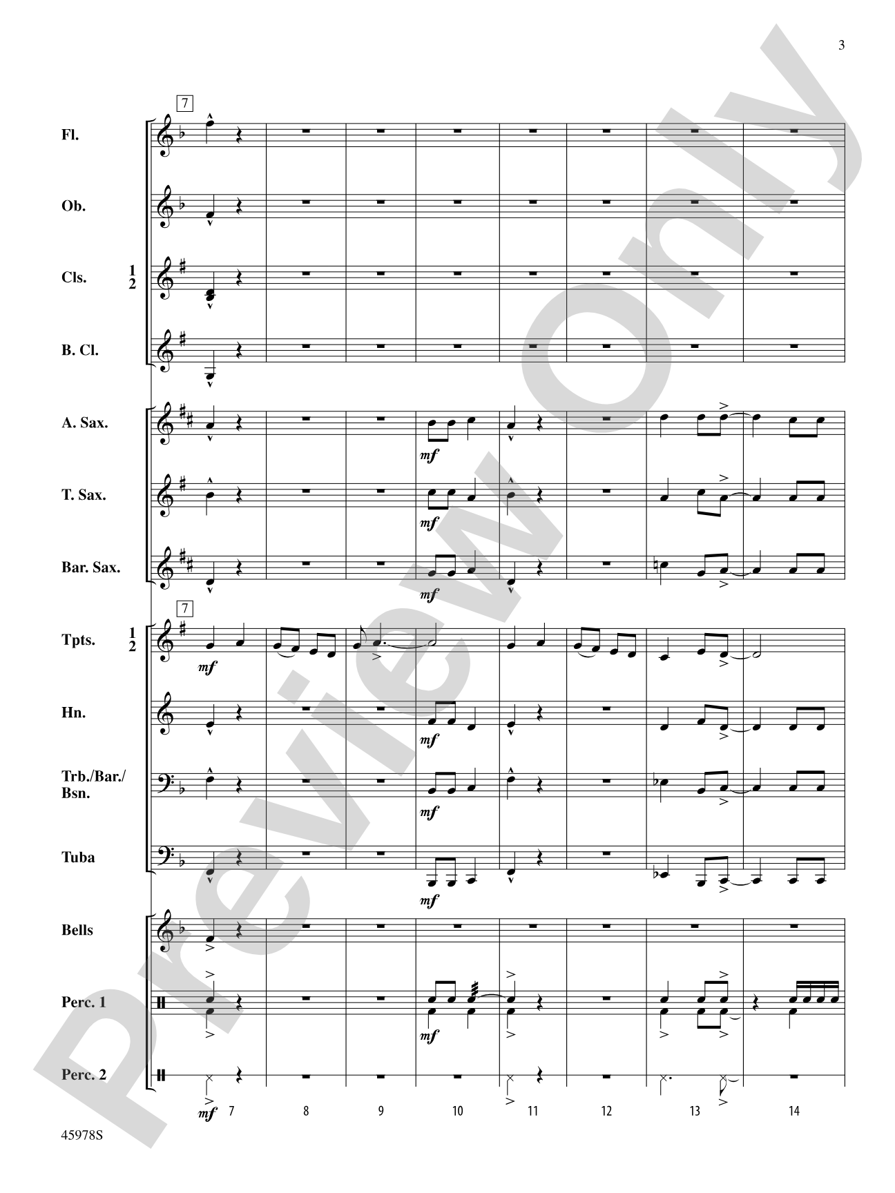Pegasus Overture: Concert Band Conductor Score & Parts