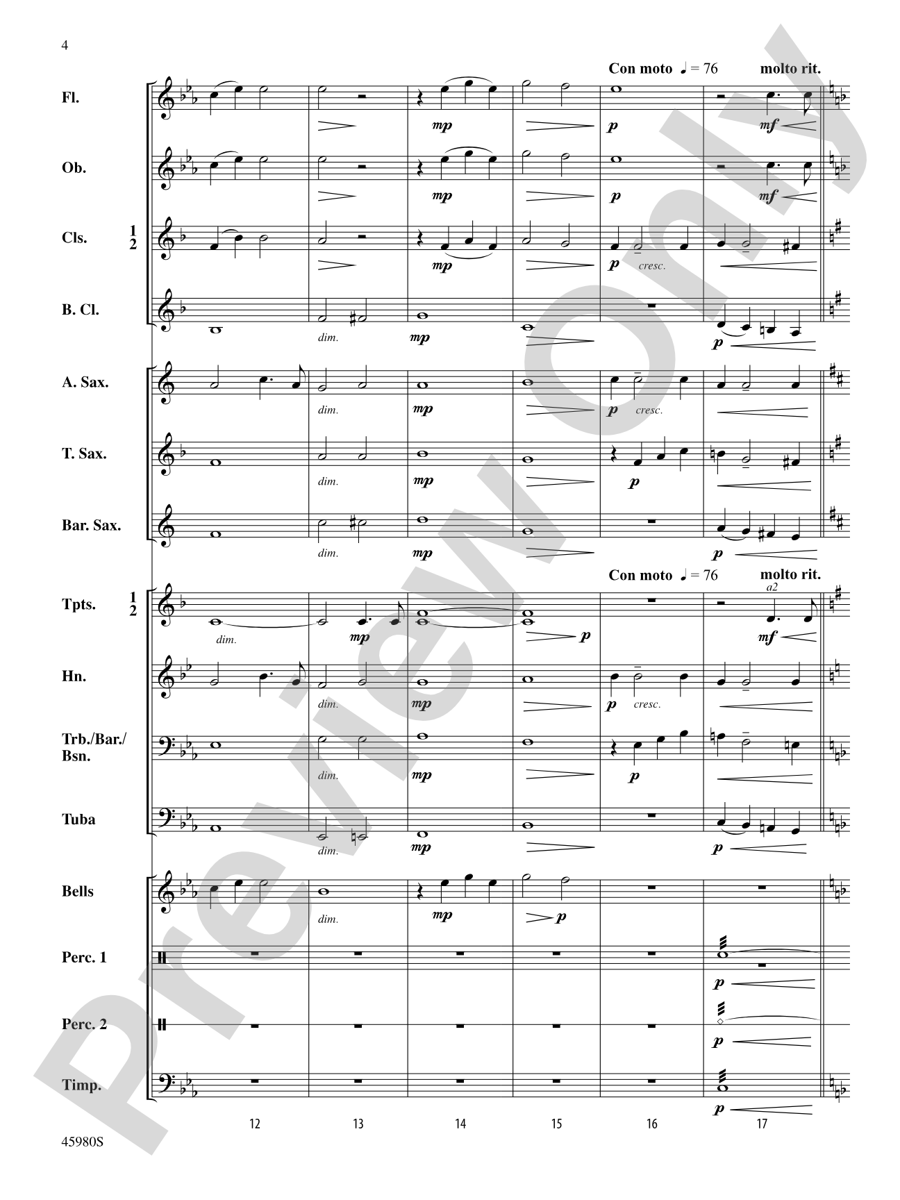 Tribute for Band: Concert Band Conductor Score & Parts
