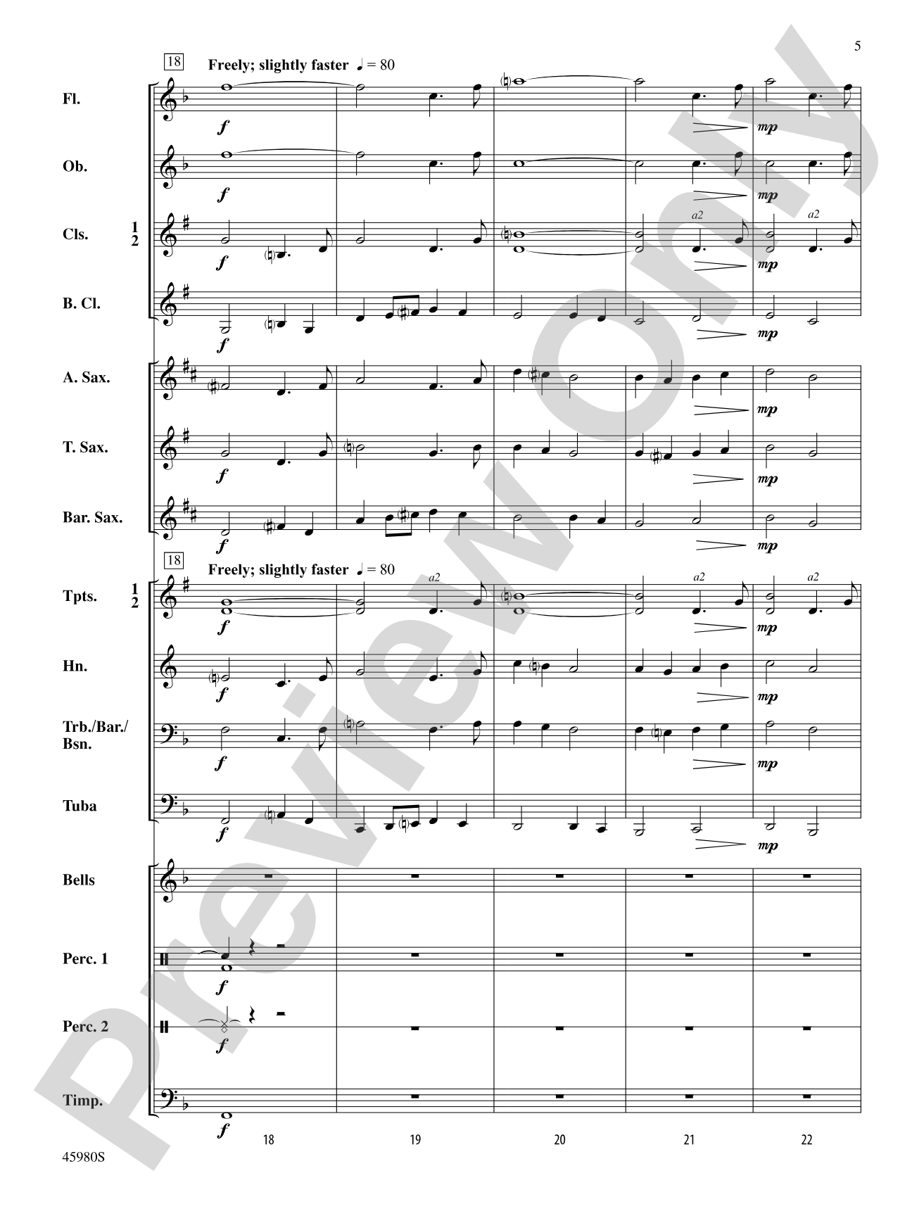 Tribute for Band: Concert Band Conductor Score & Parts