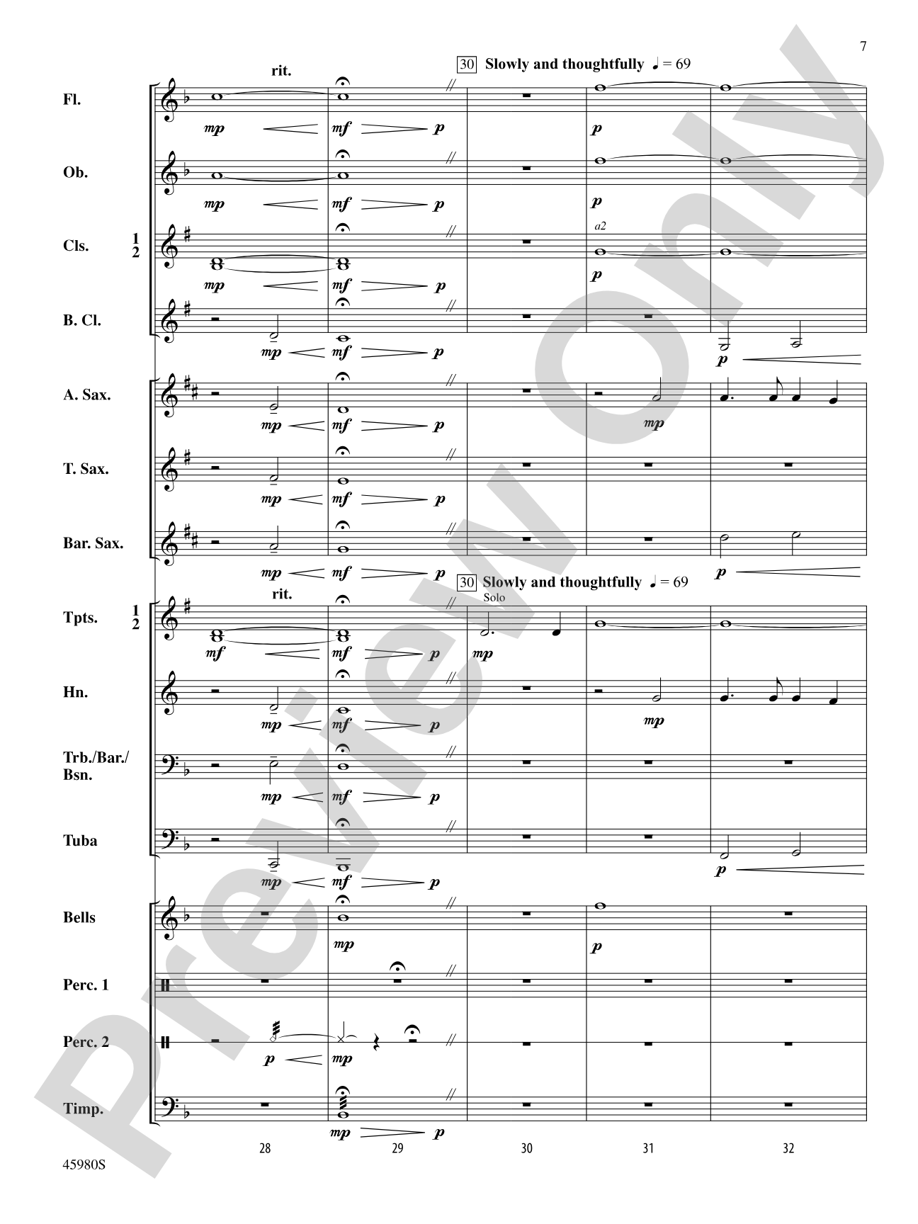 Tribute for Band: Concert Band Conductor Score & Parts