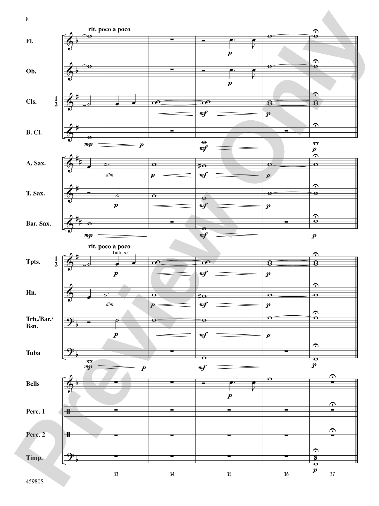 Tribute for Band: Concert Band Conductor Score & Parts