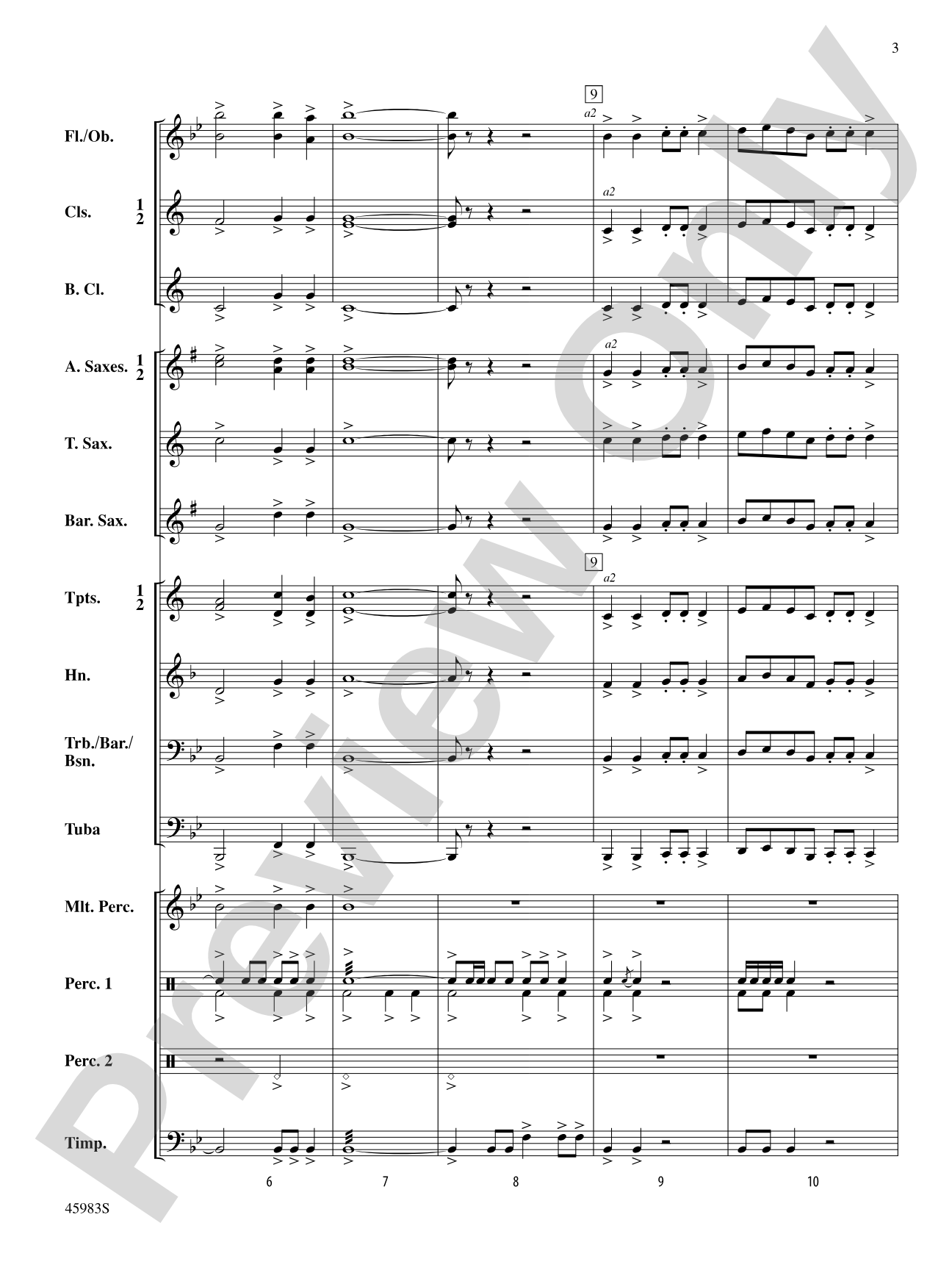Celebratory Fanfare: Concert Band Conductor Score & Parts