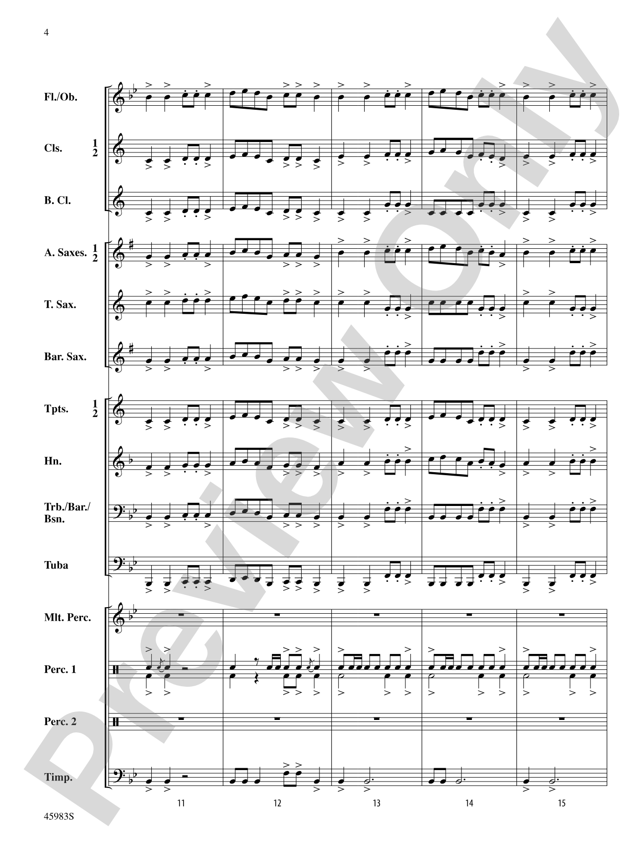 Celebratory Fanfare: Concert Band Conductor Score & Parts