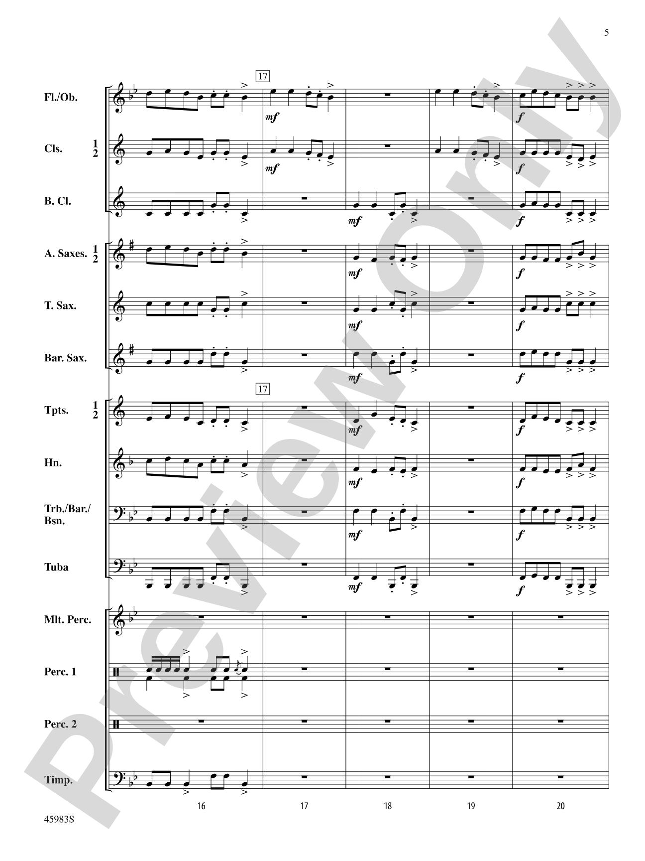 Celebratory Fanfare: Concert Band Conductor Score & Parts