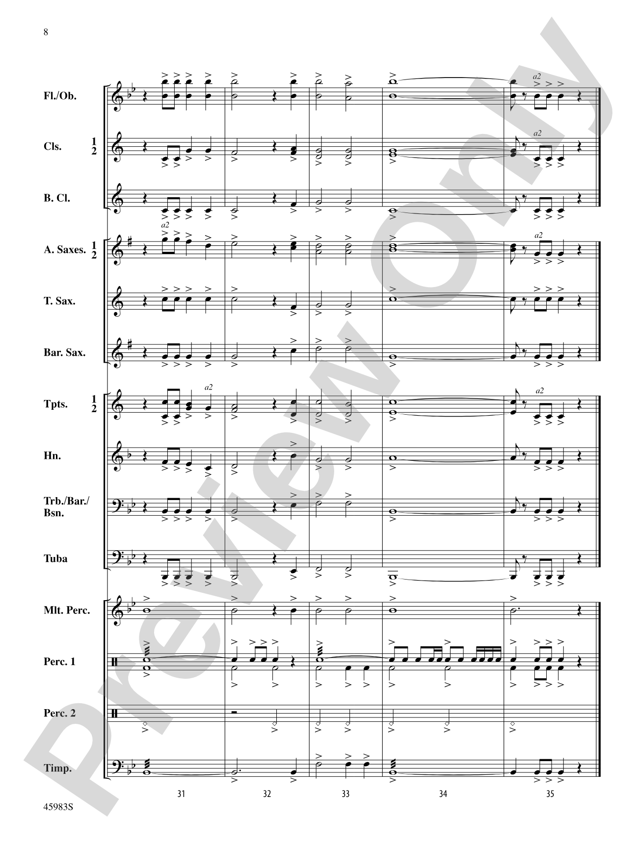 Celebratory Fanfare: Concert Band Conductor Score & Parts