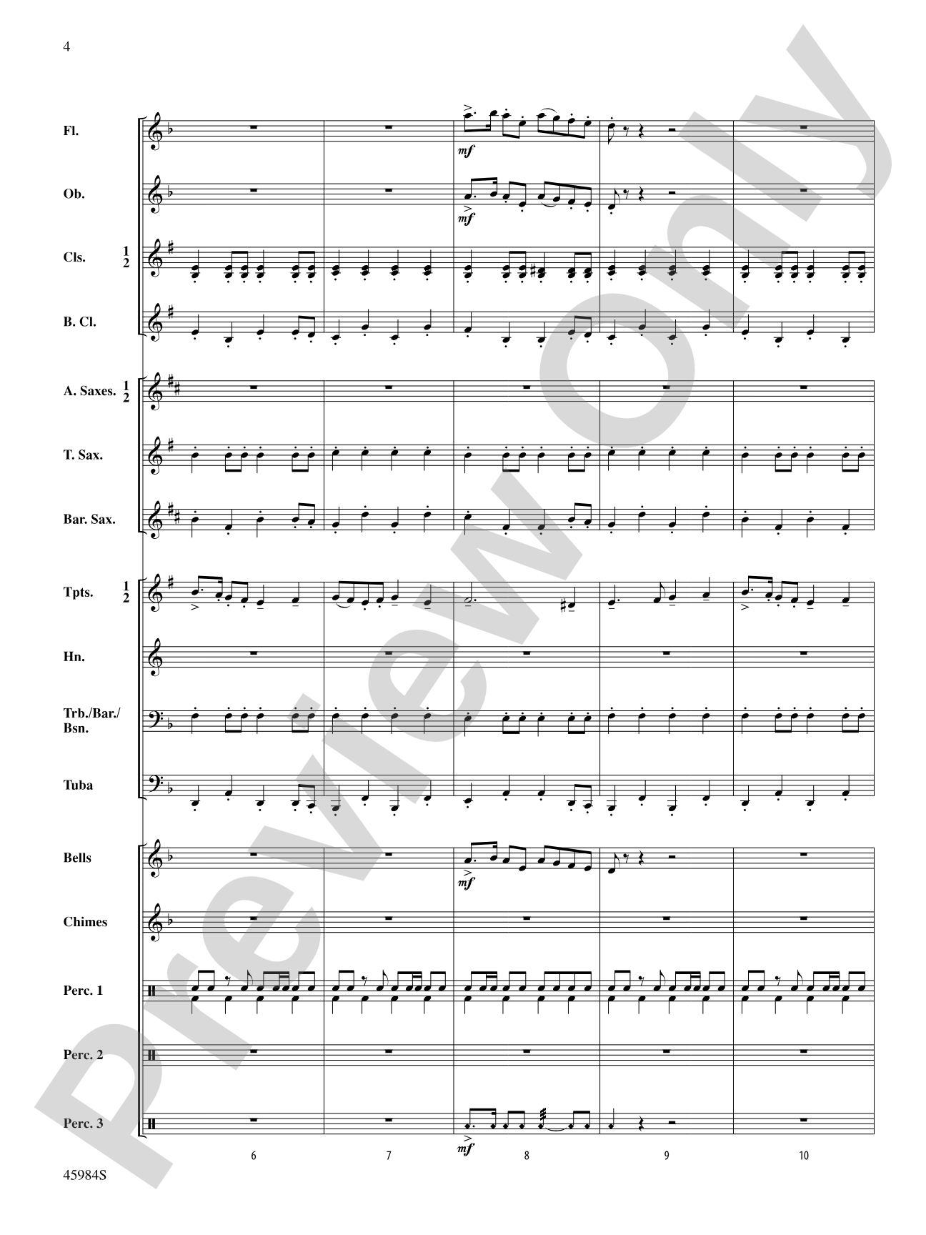 Marzo Zingaro : Concert Band Conductor Score & Parts | Randall D