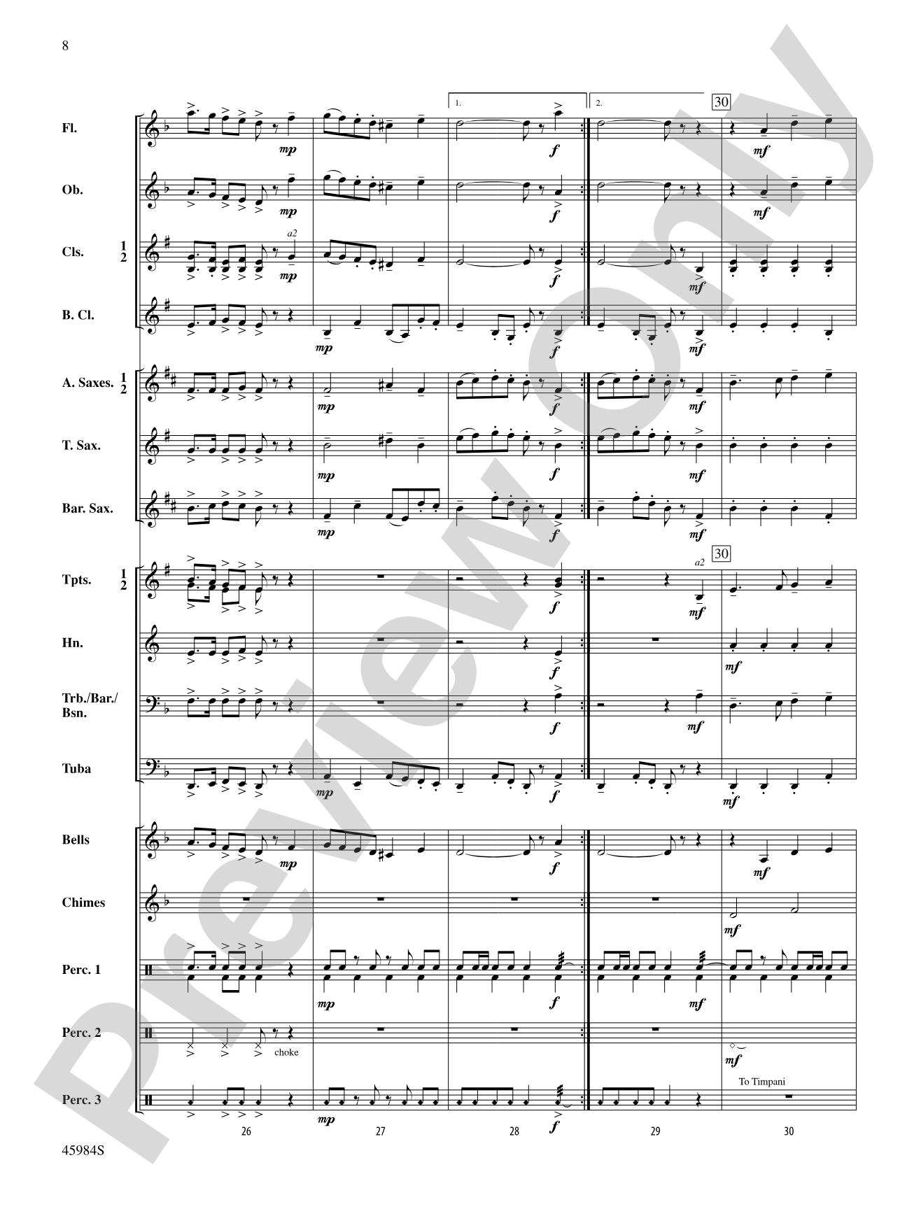 Marzo Zingaro: Concert Band Conductor Score & Parts