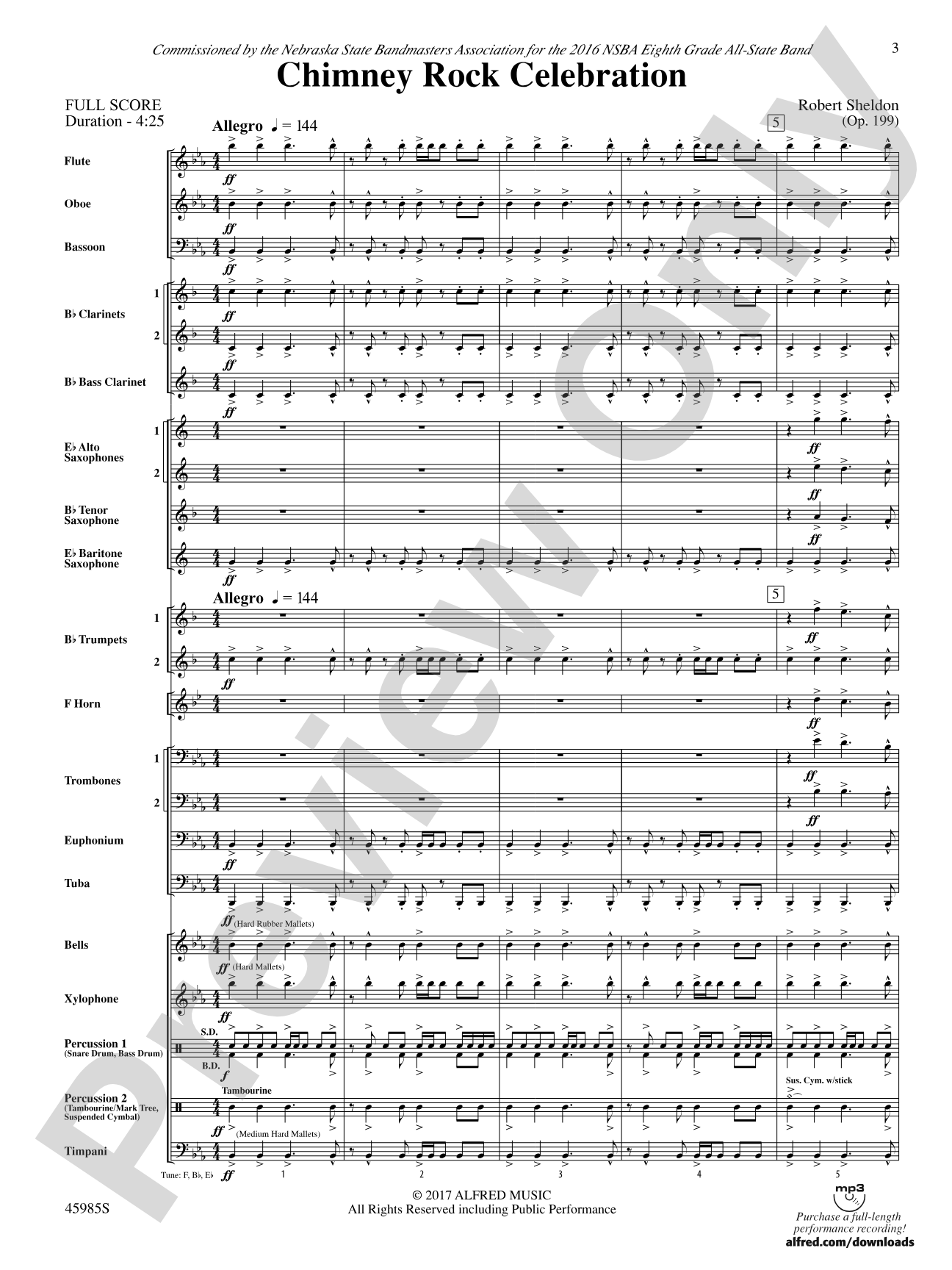 Chimney Rock Celebration: Concert Band Conductor Score & Parts