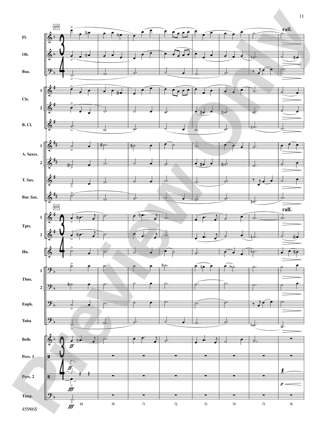 A Child's Lullaby: Concert Band Conductor Score & Parts