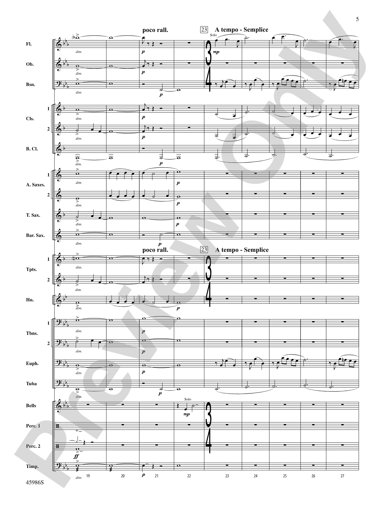 A Child's Lullaby: Concert Band Conductor Score & Parts