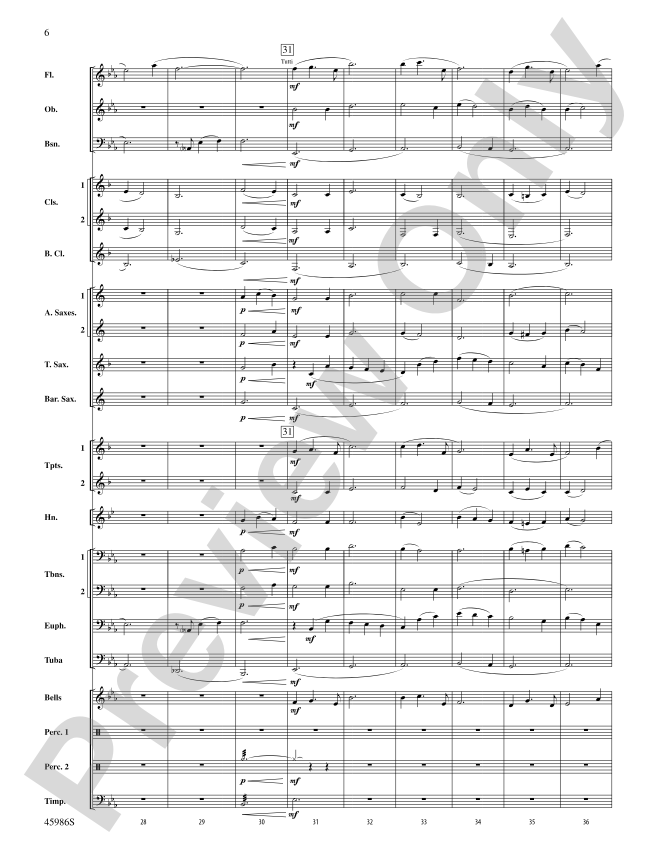 A Child's Lullaby: Concert Band Conductor Score & Parts