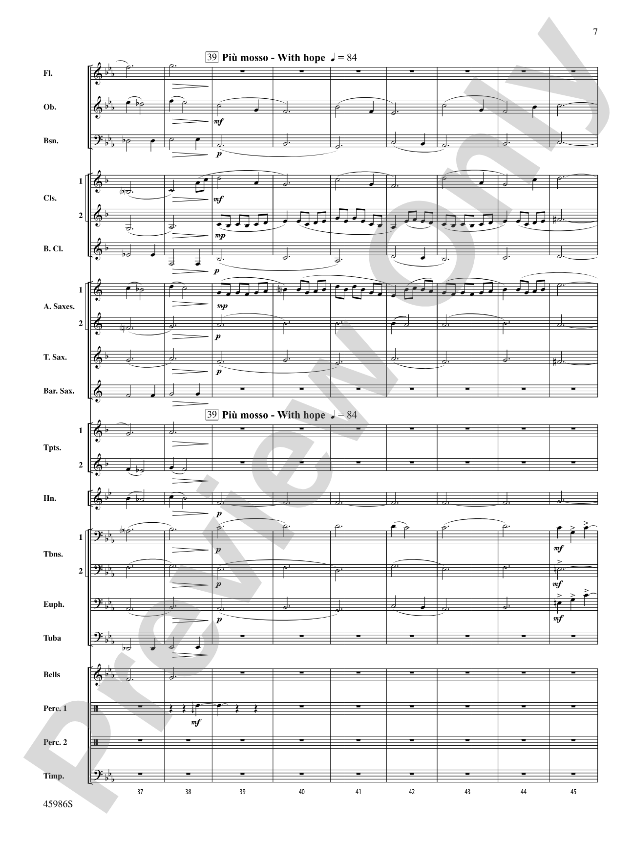 A Child's Lullaby: Concert Band Conductor Score & Parts