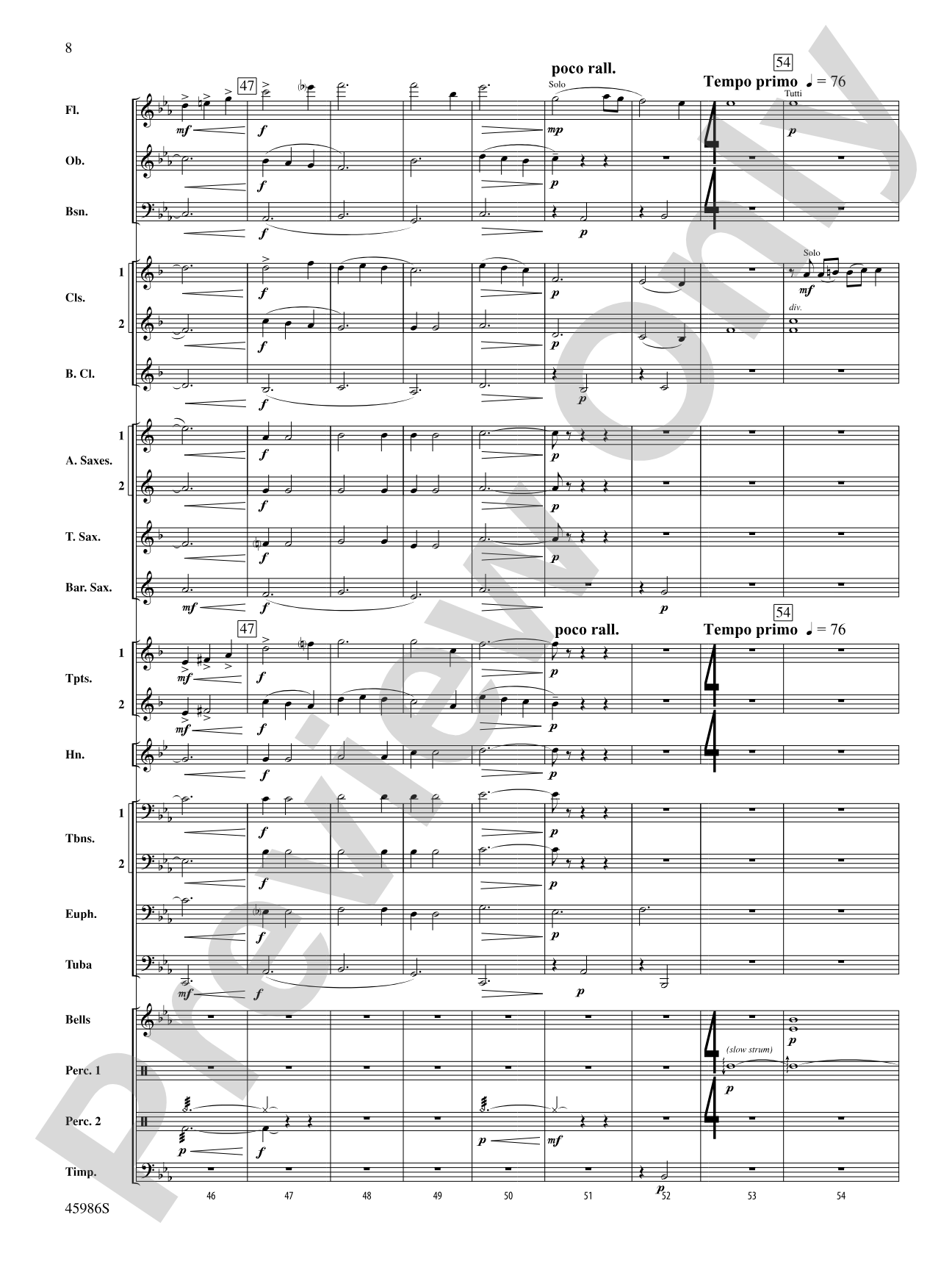 A Child's Lullaby: Concert Band Conductor Score & Parts