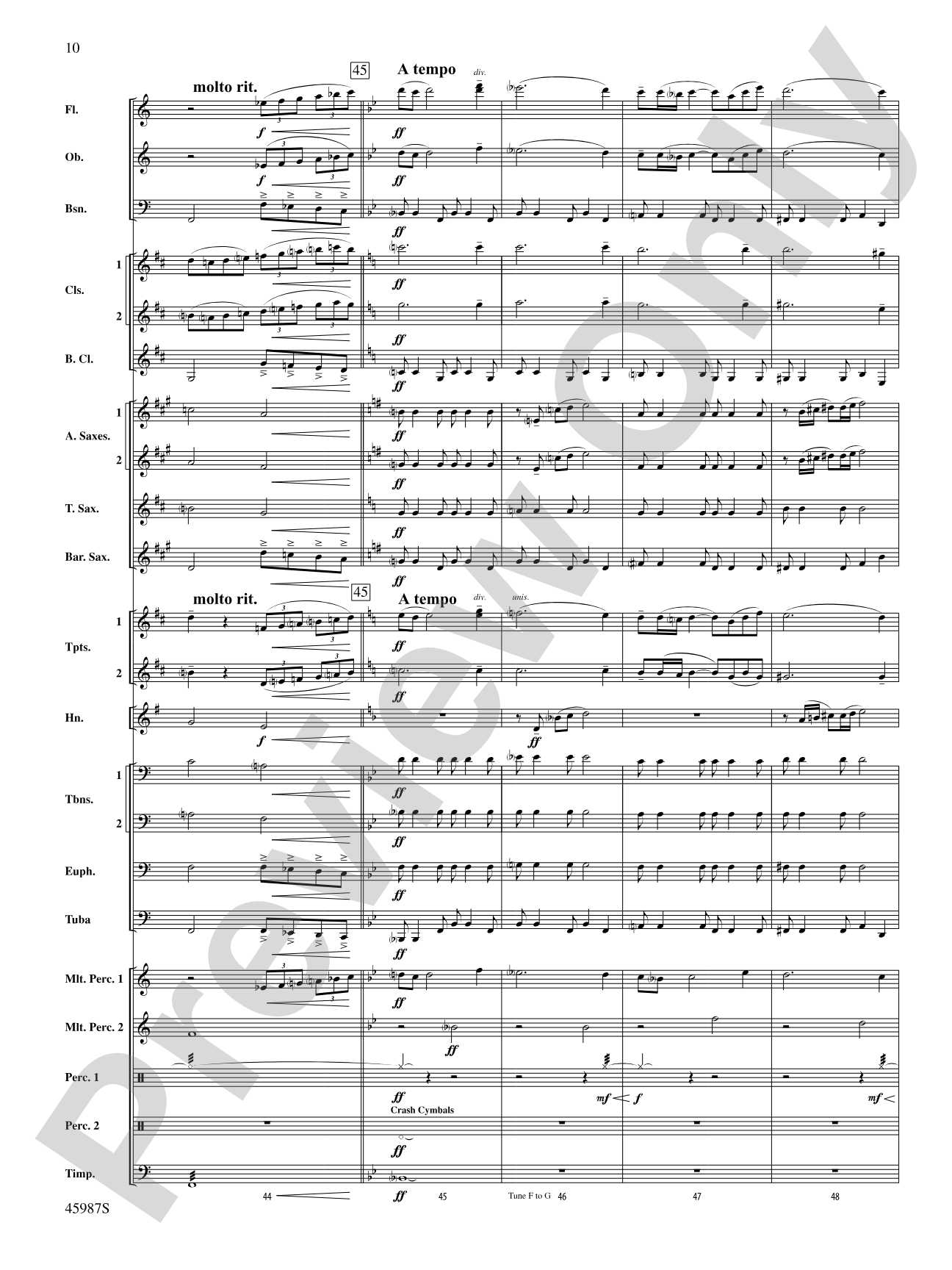 Of Days Gone By: Score