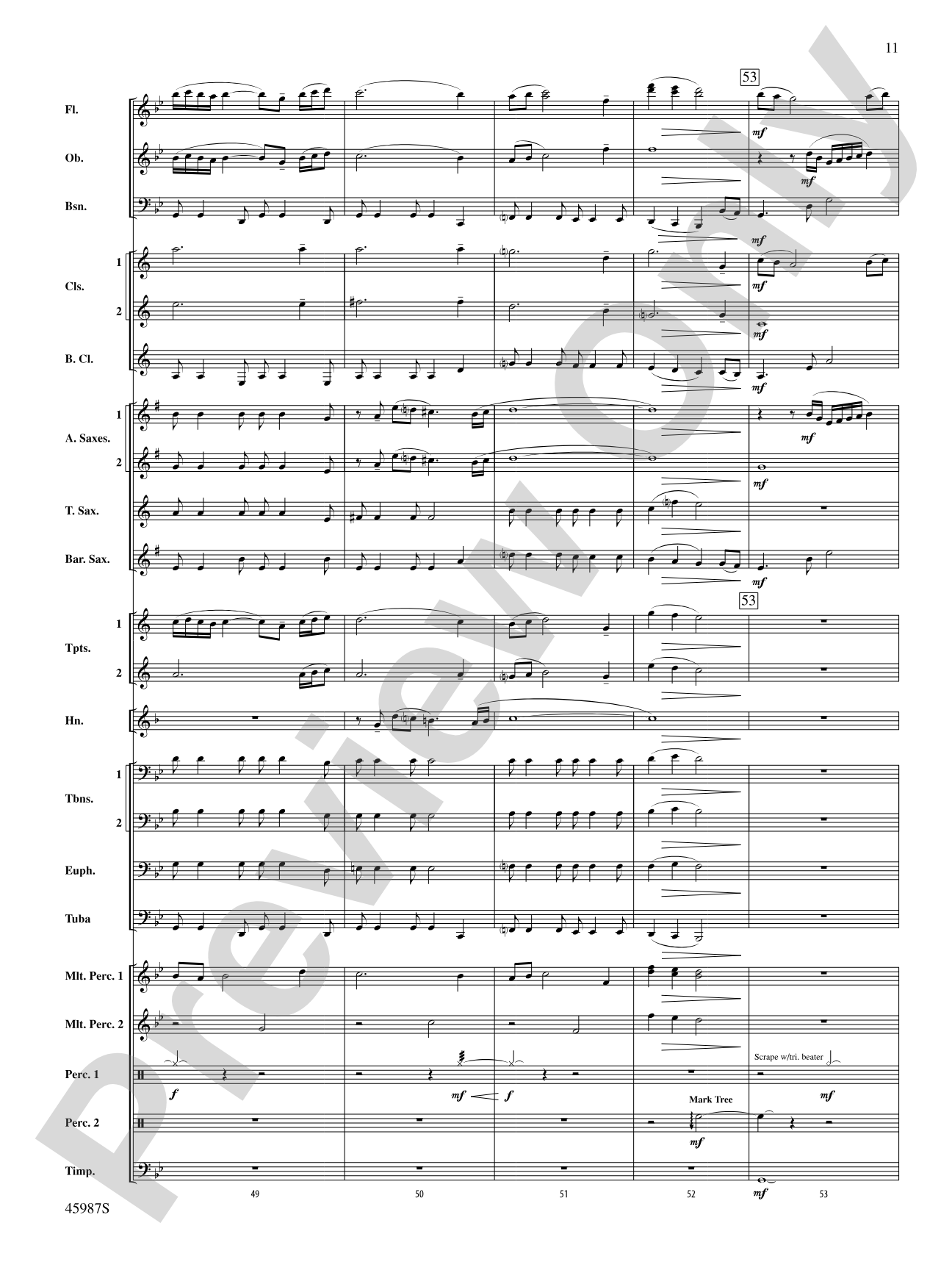 Of Days Gone By: Score