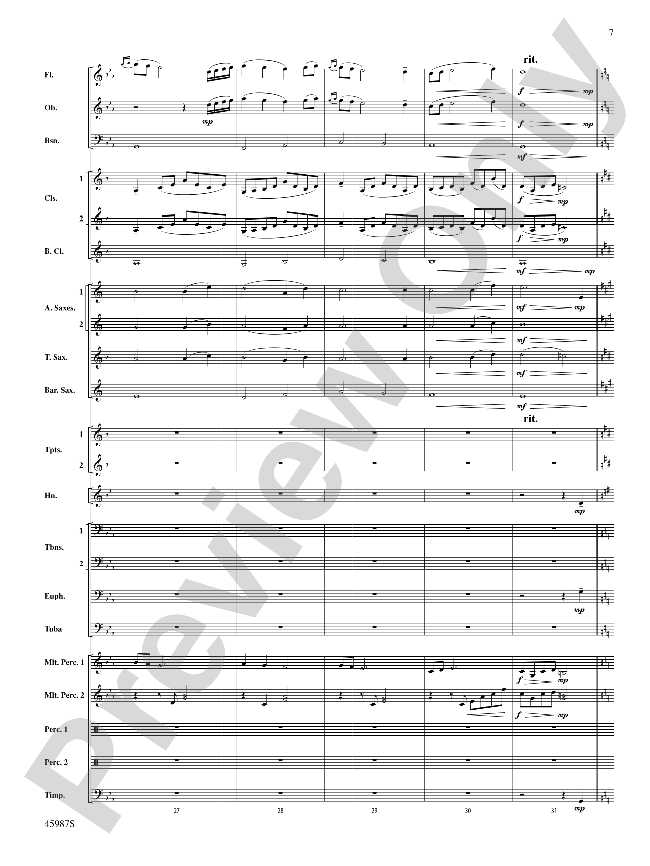 Of Days Gone By: Score