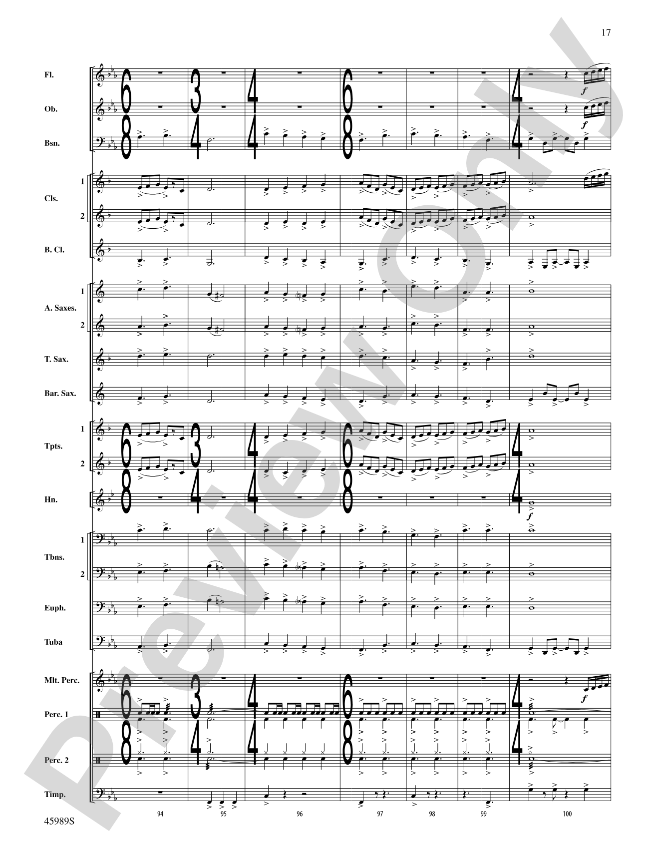 Primal Winds: Concert Band Conductor Score & Parts