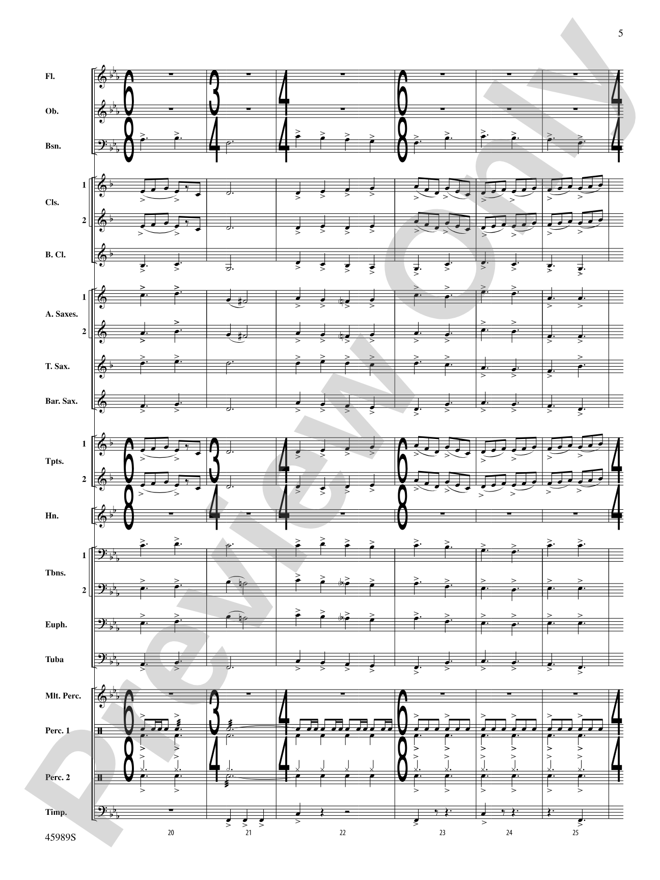 Primal Winds: Concert Band Conductor Score & Parts