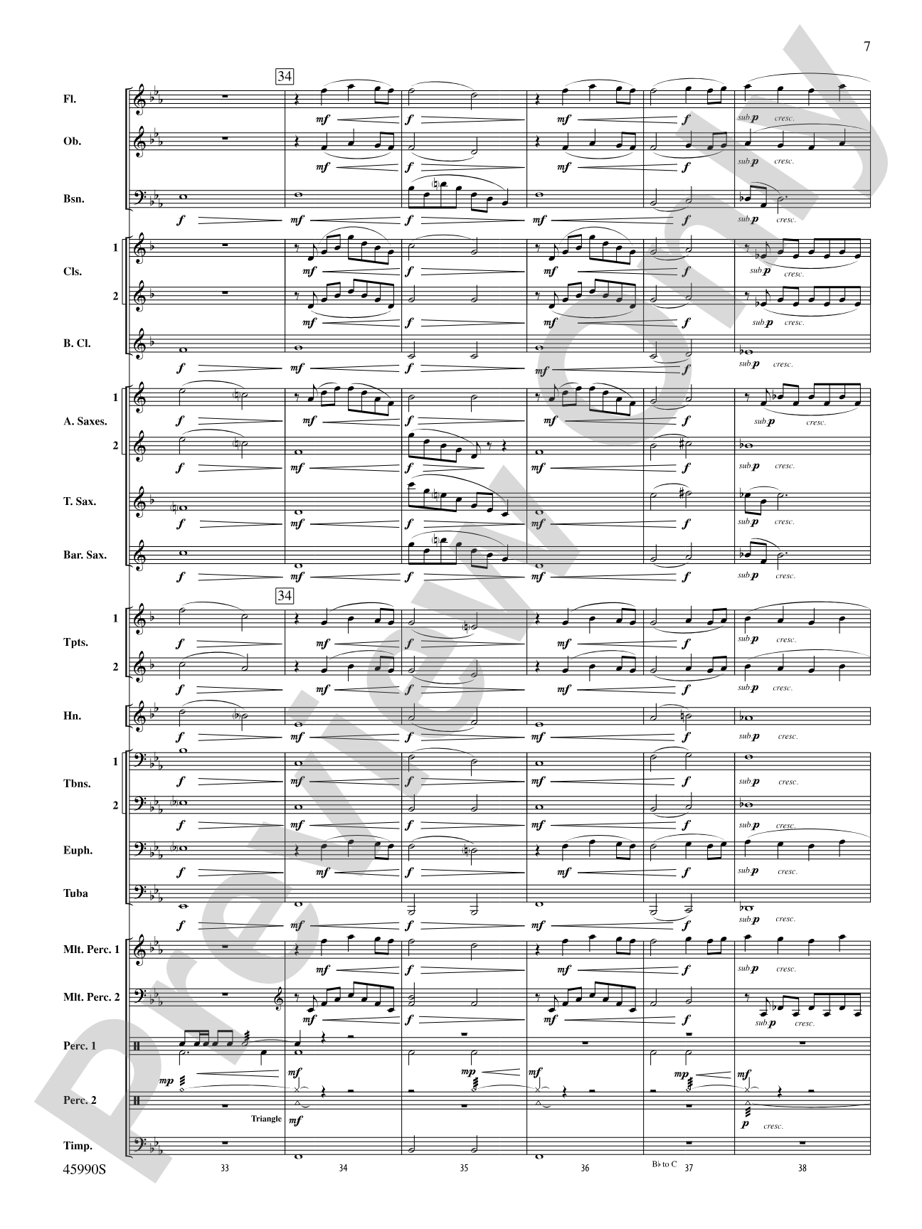 The Lost Temple: Concert Band Conductor Score & Parts