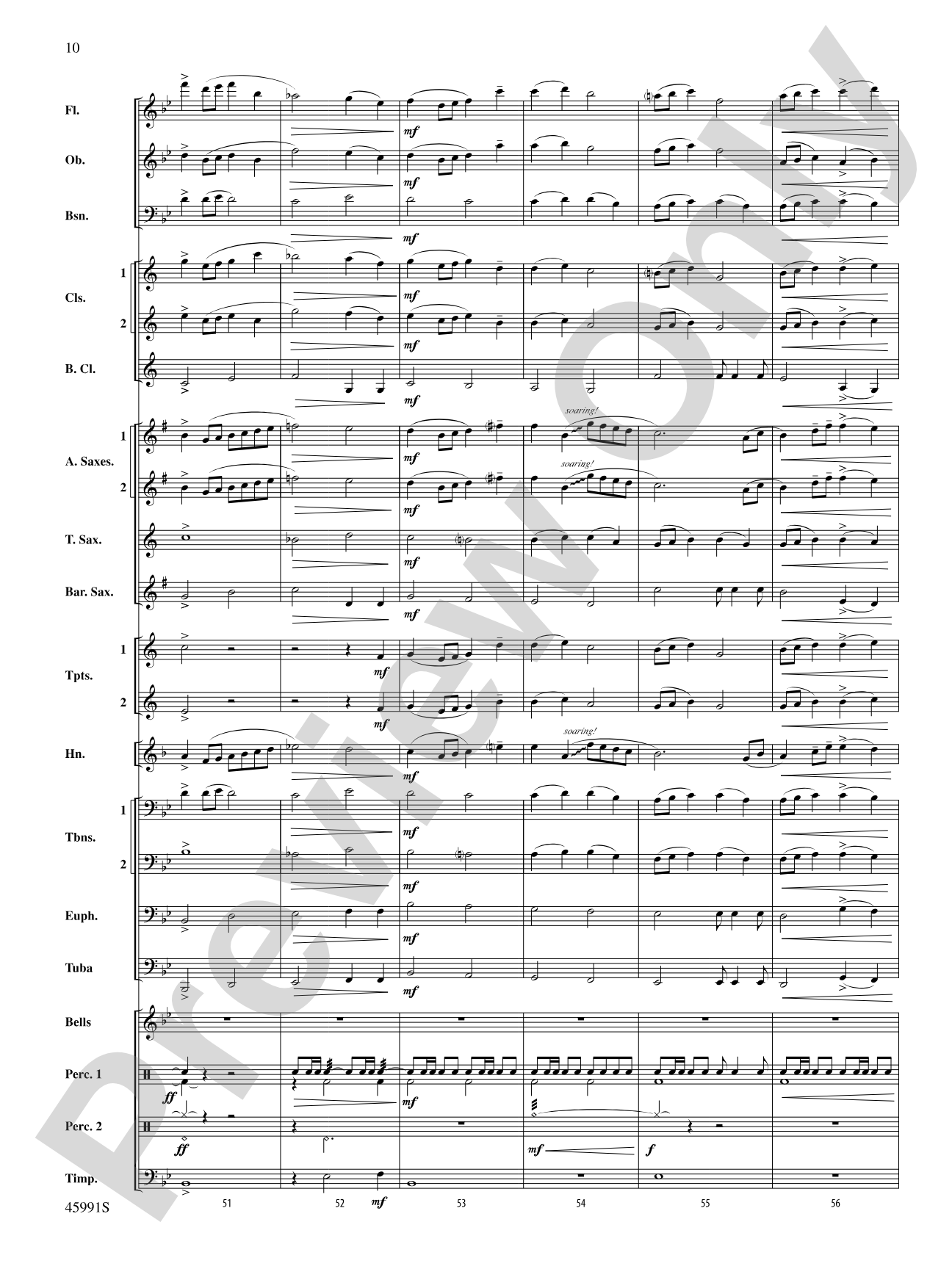 Snowfall: Concert Band Conductor Score & Parts