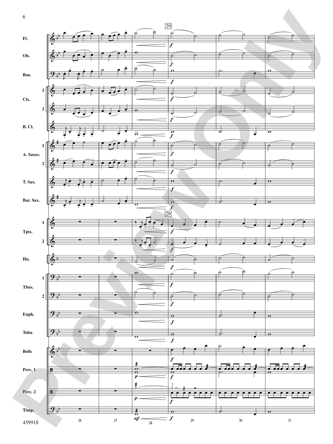 Snowfall: Concert Band Conductor Score & Parts