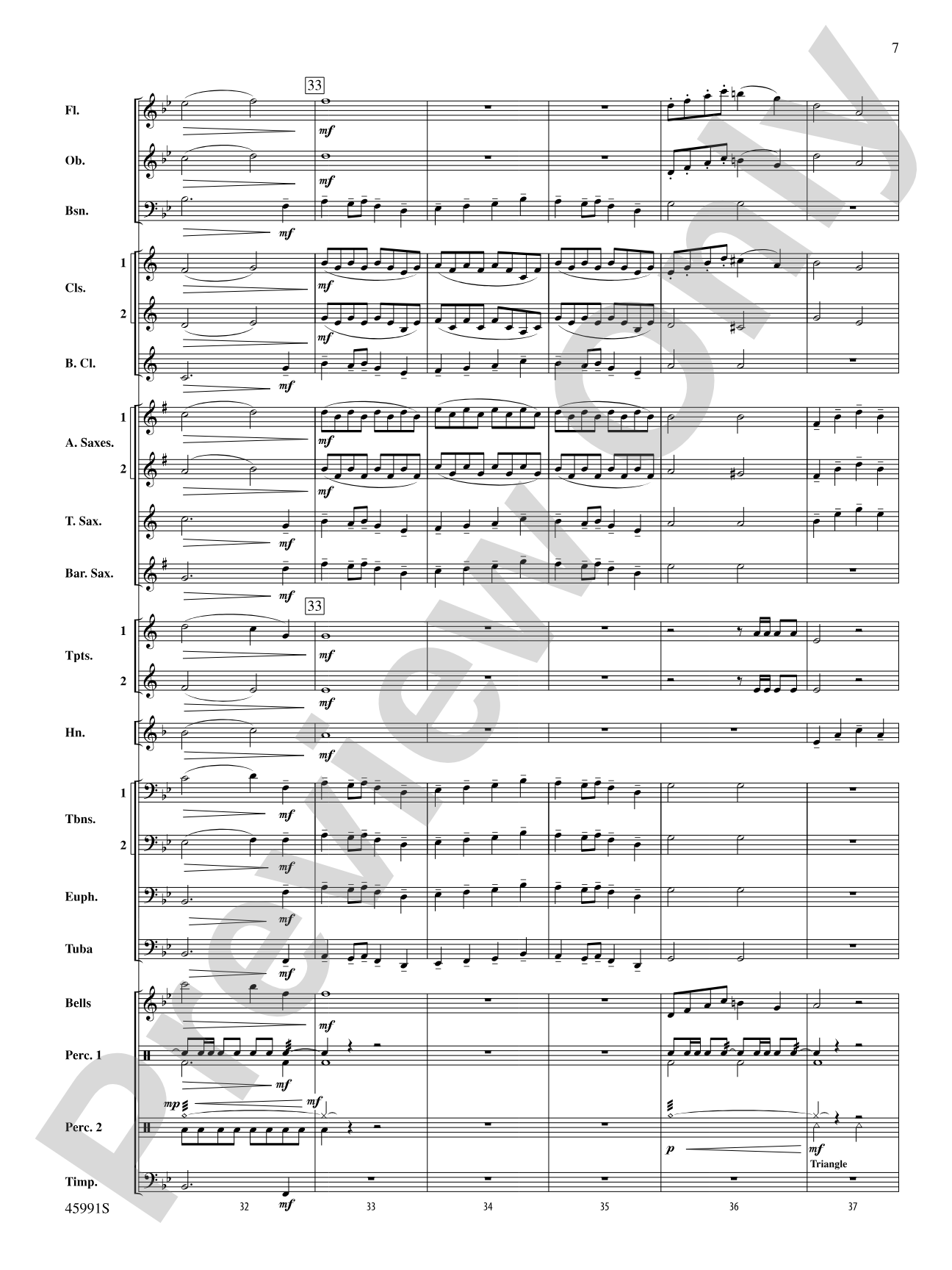 Snowfall: Concert Band Conductor Score & Parts