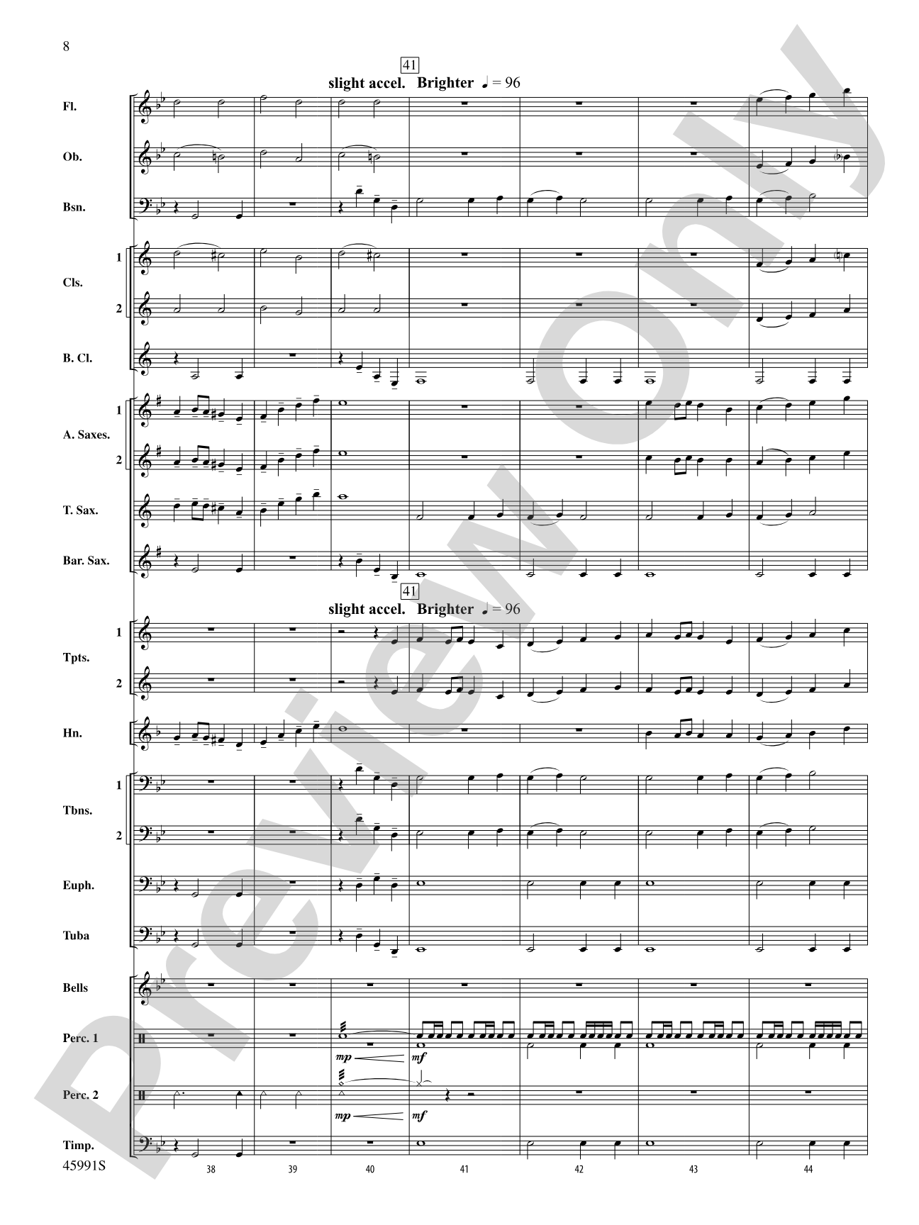 Snowfall: Concert Band Conductor Score & Parts
