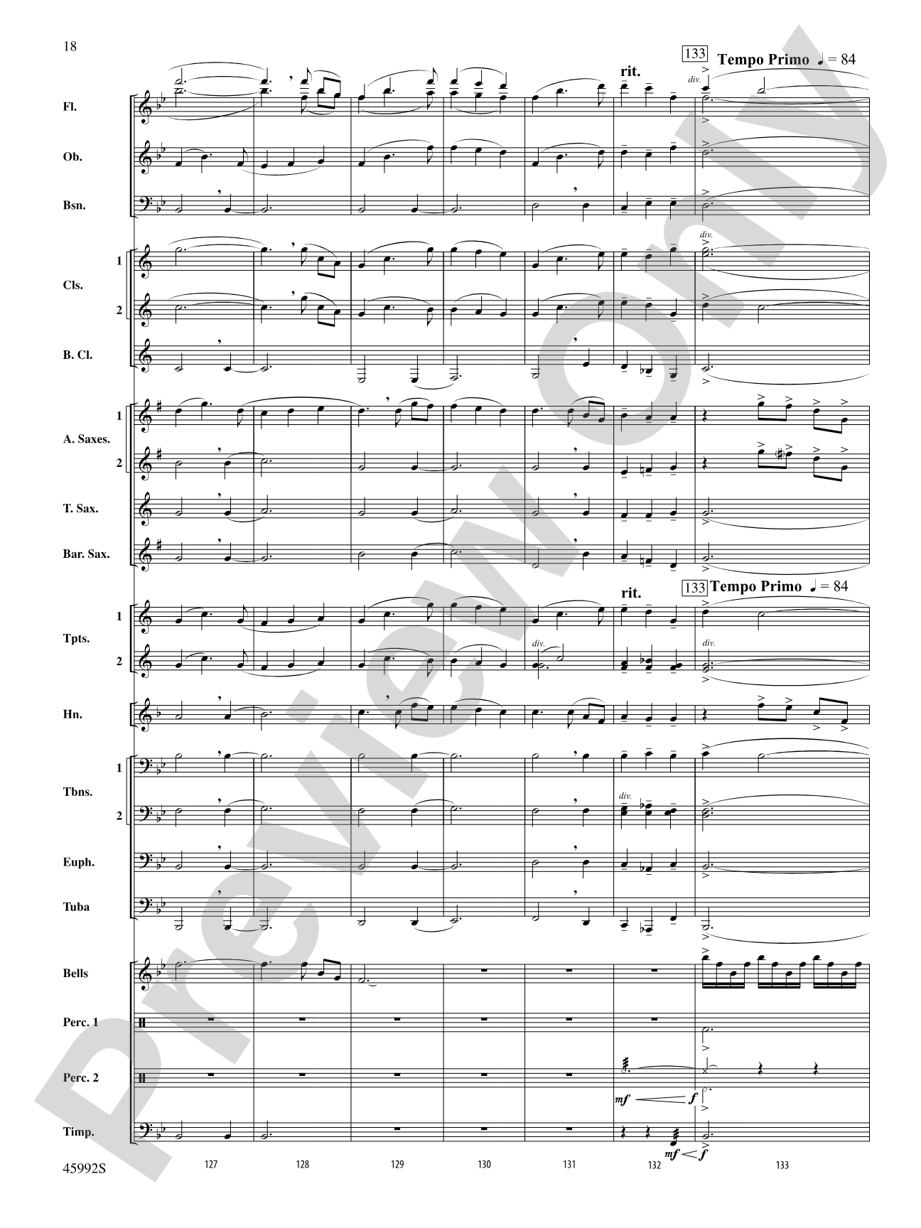 Nostalgia: Concert Band Conductor Score & Parts