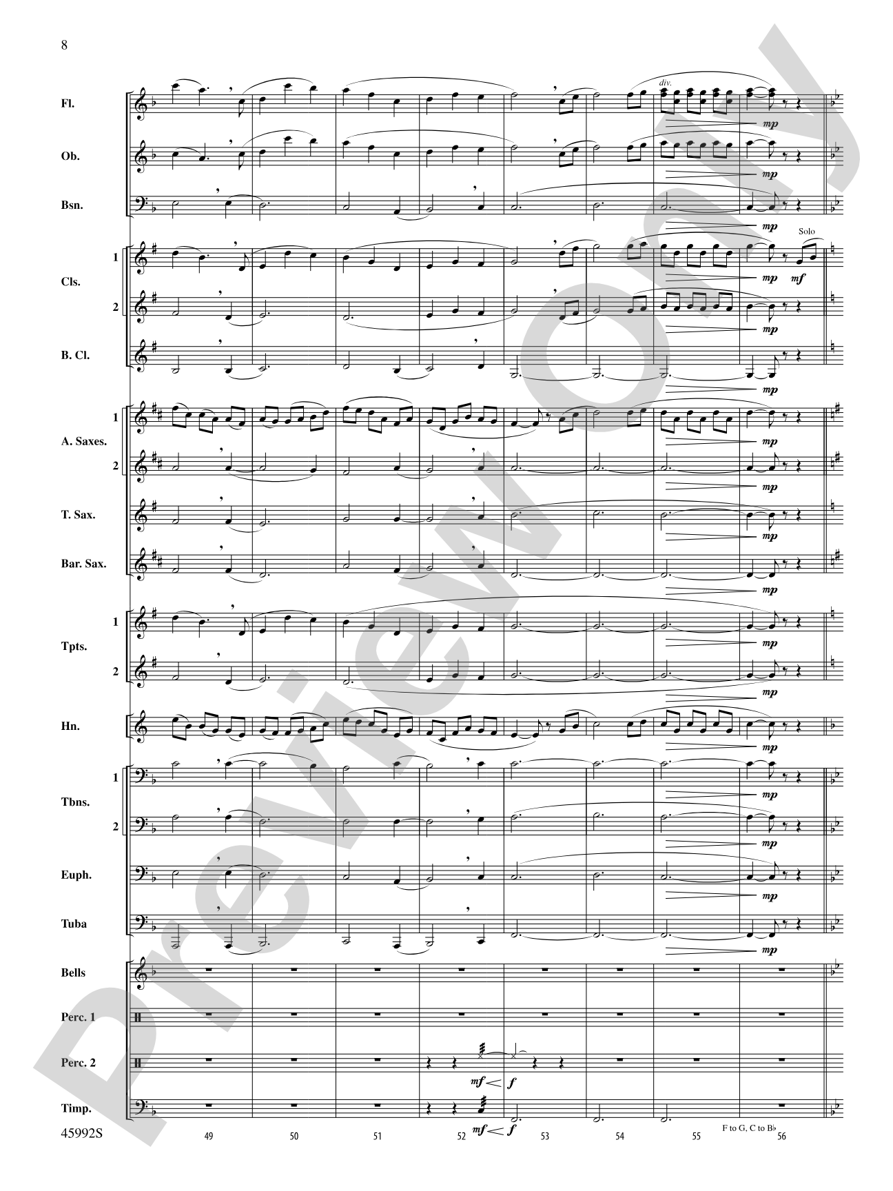 Nostalgia: Concert Band Conductor Score & Parts