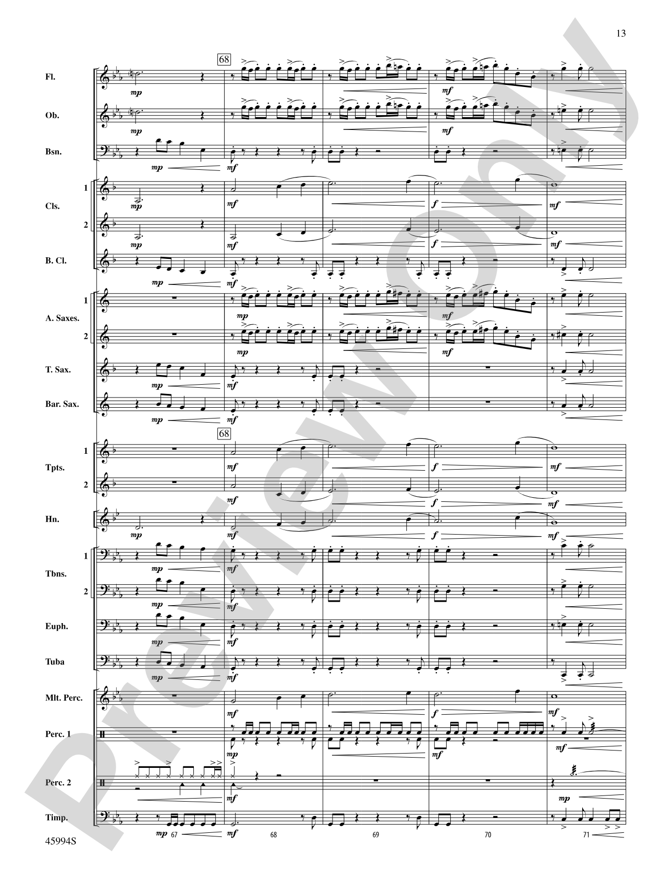 Shadows Unseen: Concert Band Conductor Score & Parts