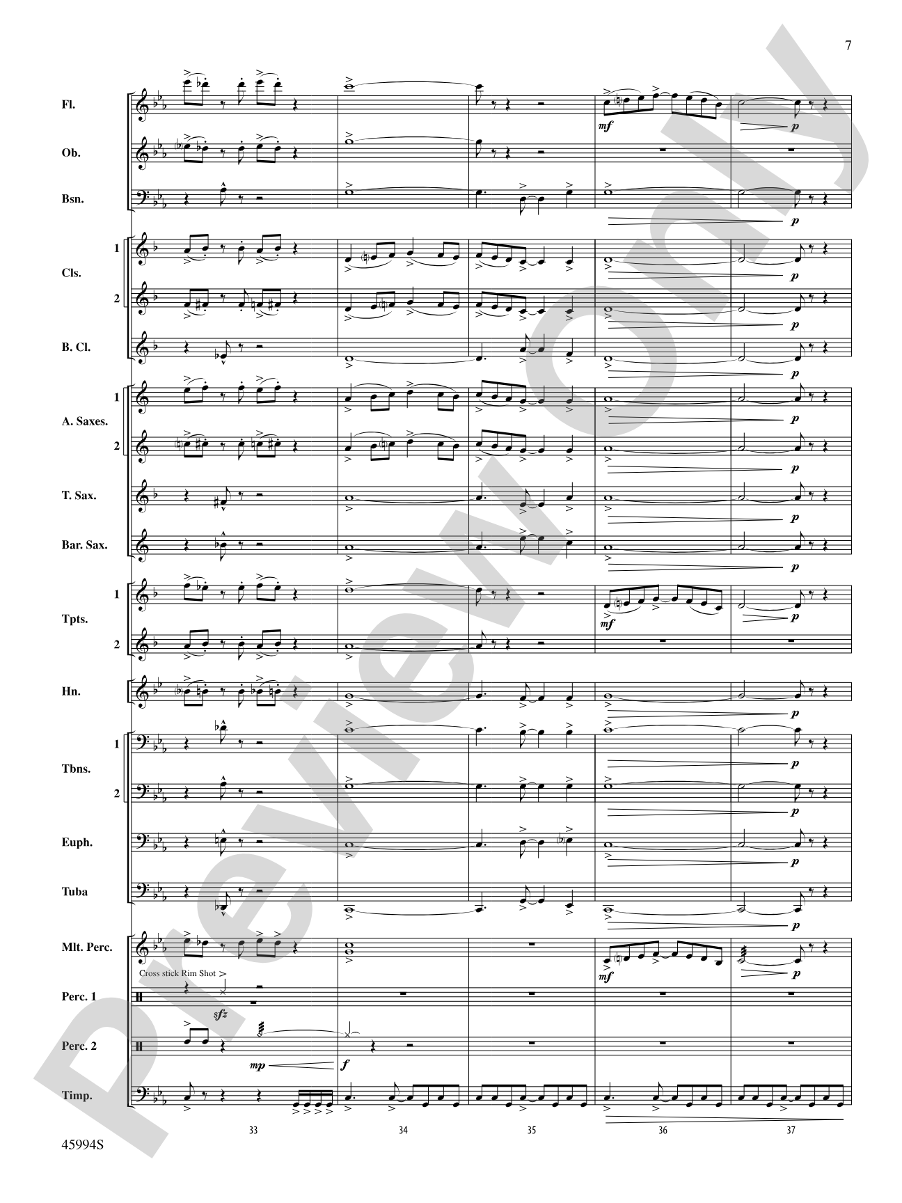 Shadows Unseen: Concert Band Conductor Score & Parts