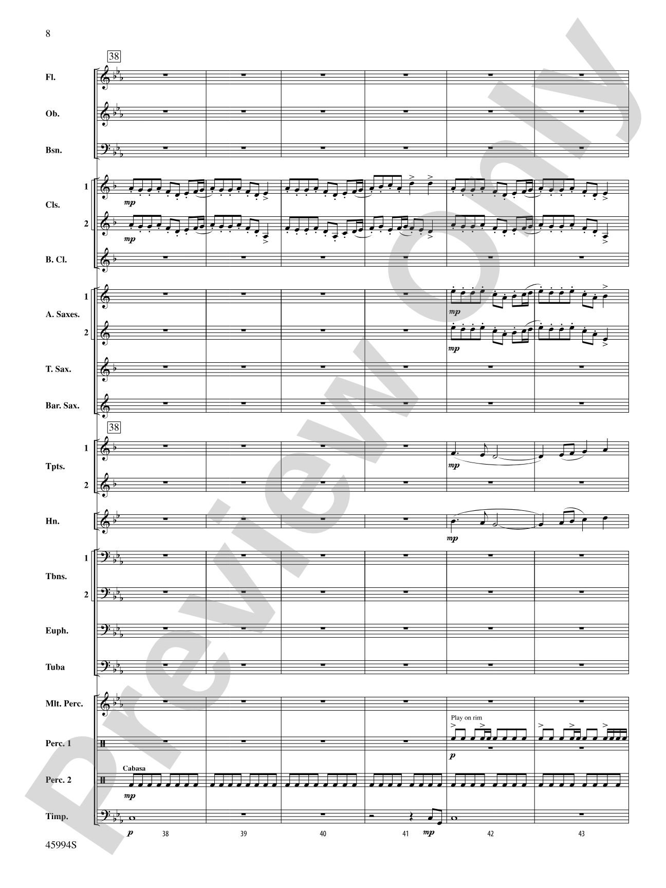 Shadows Unseen: Concert Band Conductor Score & Parts