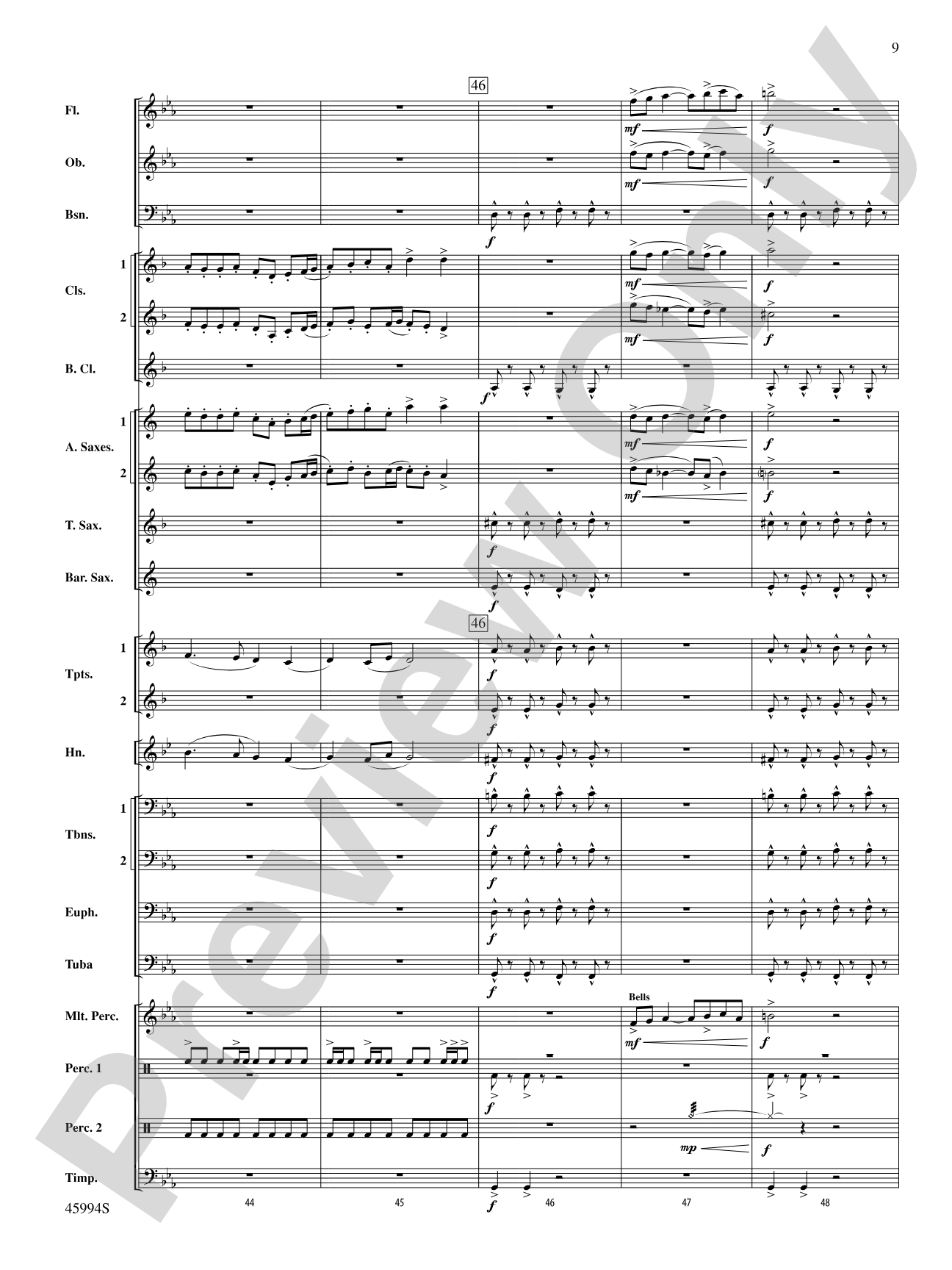 Shadows Unseen: Concert Band Conductor Score & Parts