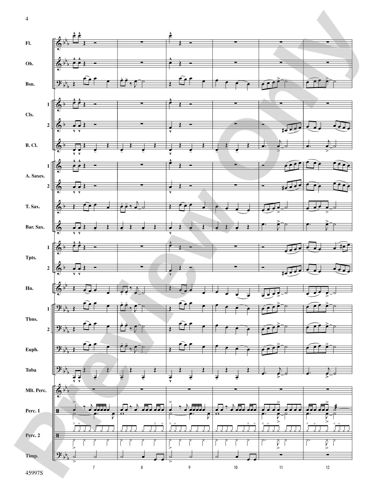 1st and Goal: Concert Band Conductor Score & Parts