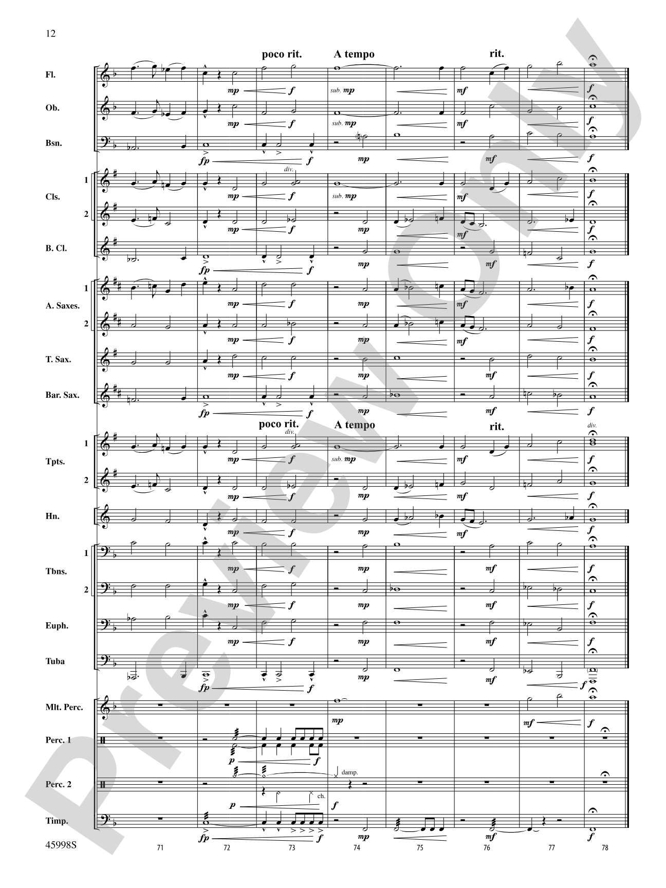 In Unity: Concert Band Conductor Score & Parts