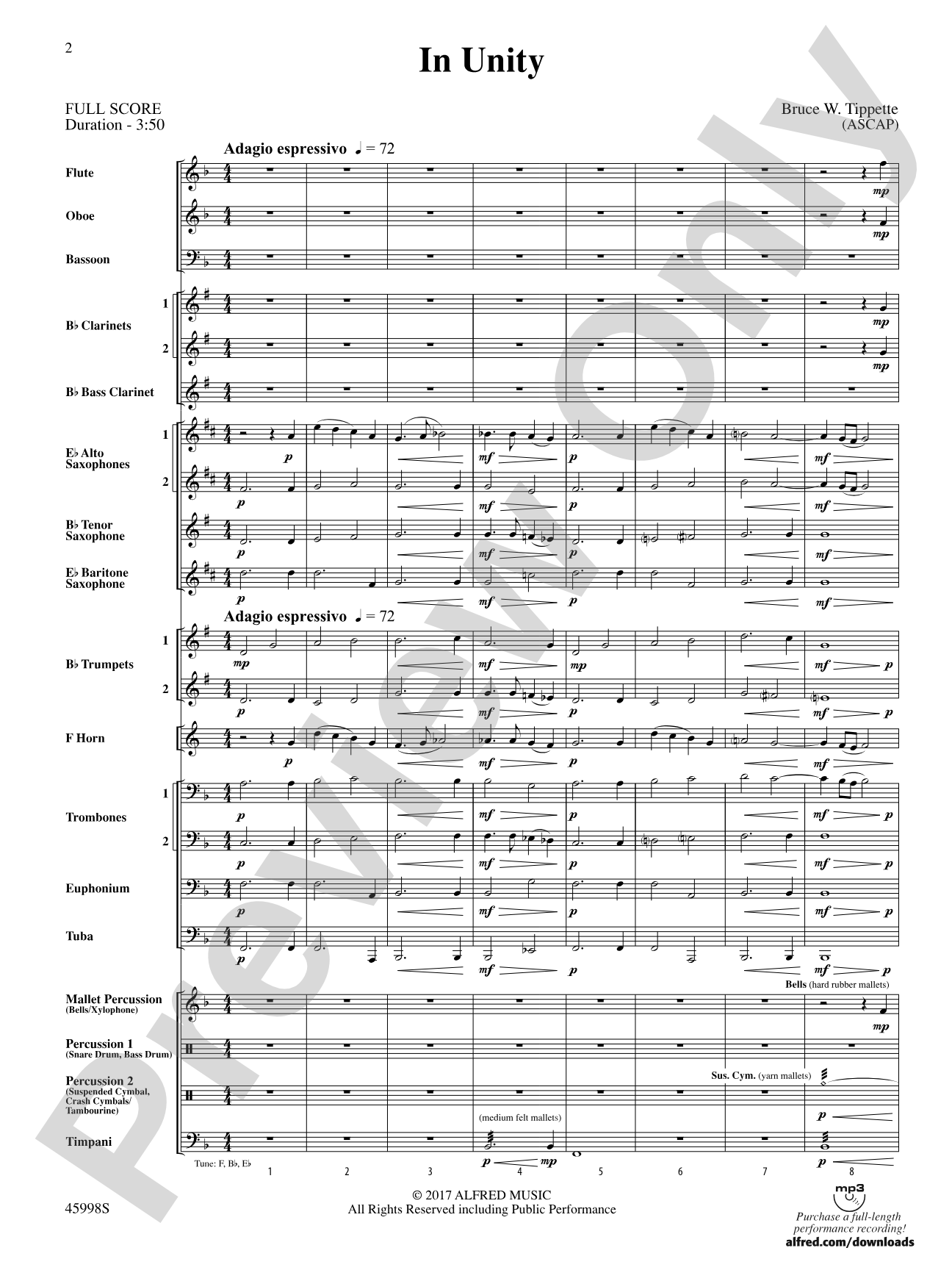 In Unity: Concert Band Conductor Score & Parts