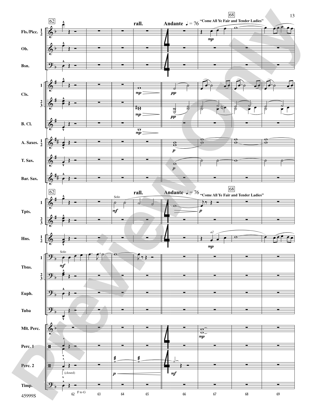 The Blue Ridge: Score