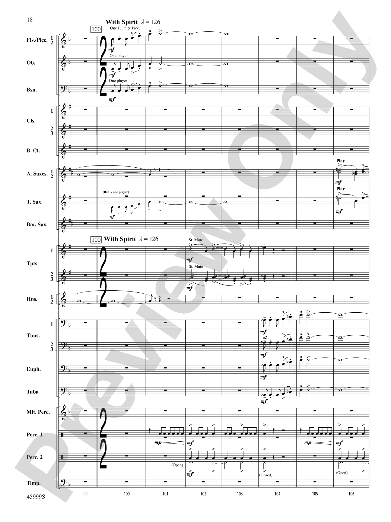 The Blue Ridge: Score