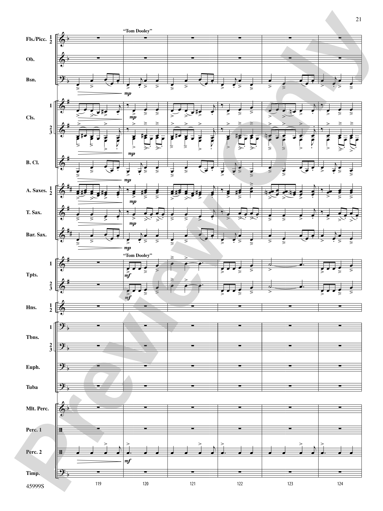 The Blue Ridge: Score