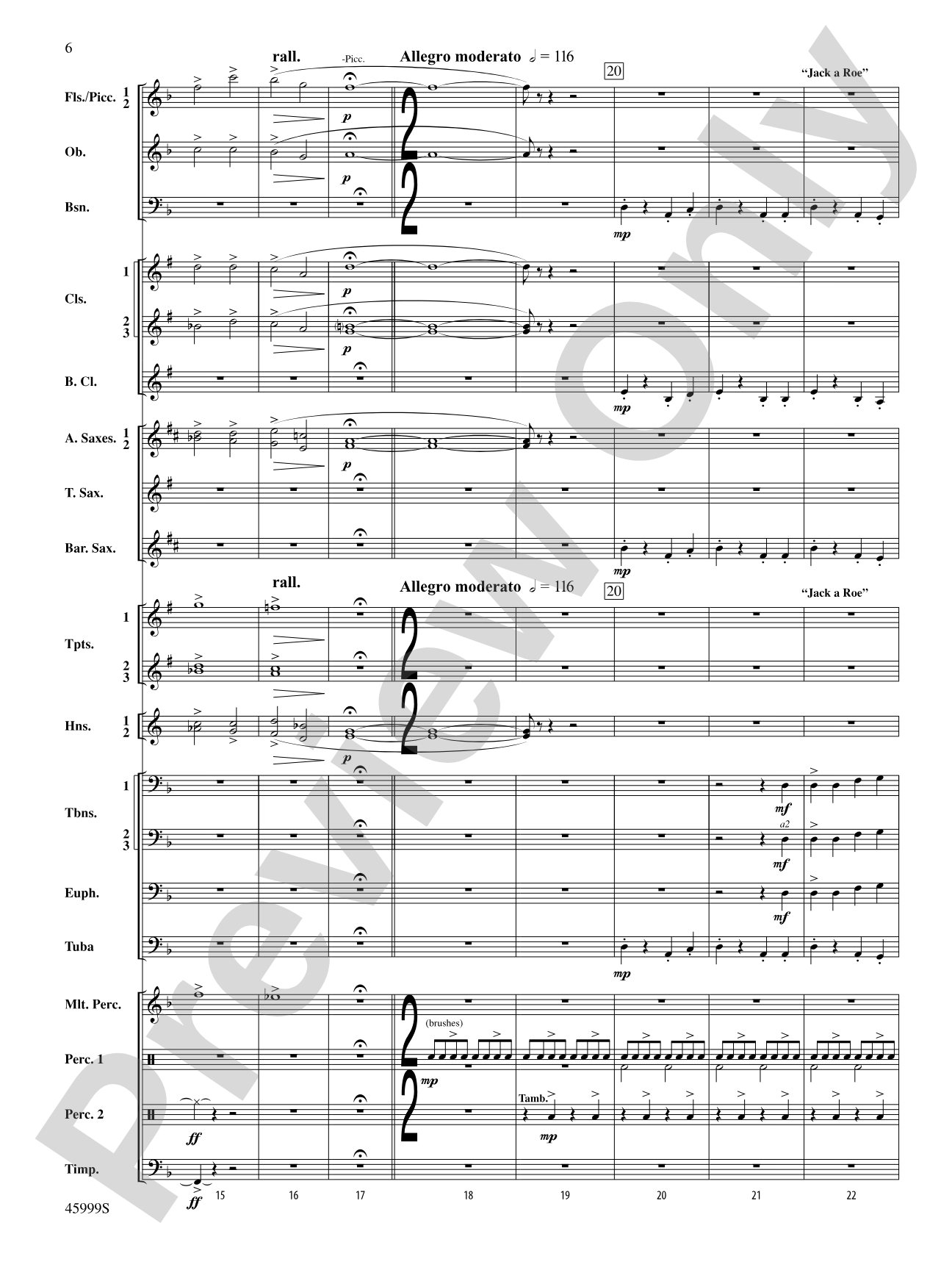 The Blue Ridge: Score