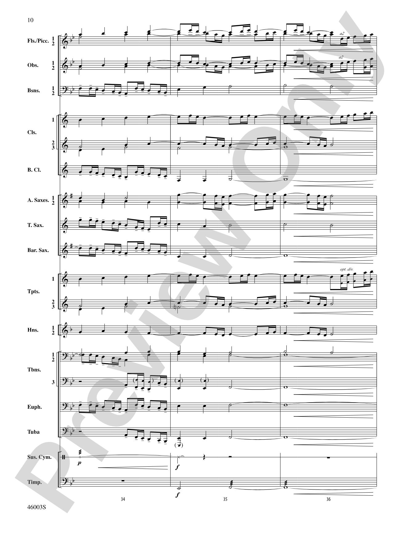 Fantasia in C: Concert Band Conductor Score & Parts
