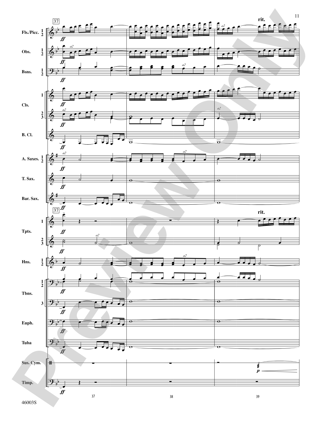 Fantasia in C: Concert Band Conductor Score & Parts