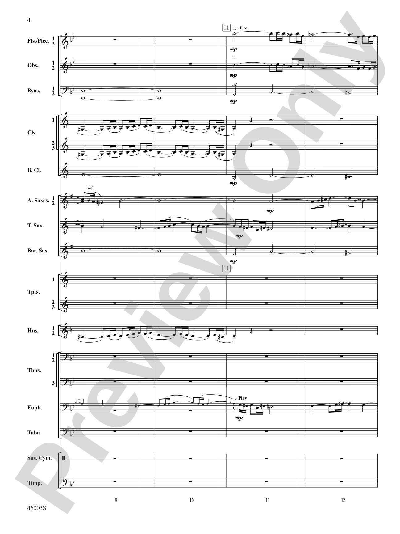 Fantasia in C: Concert Band Conductor Score & Parts