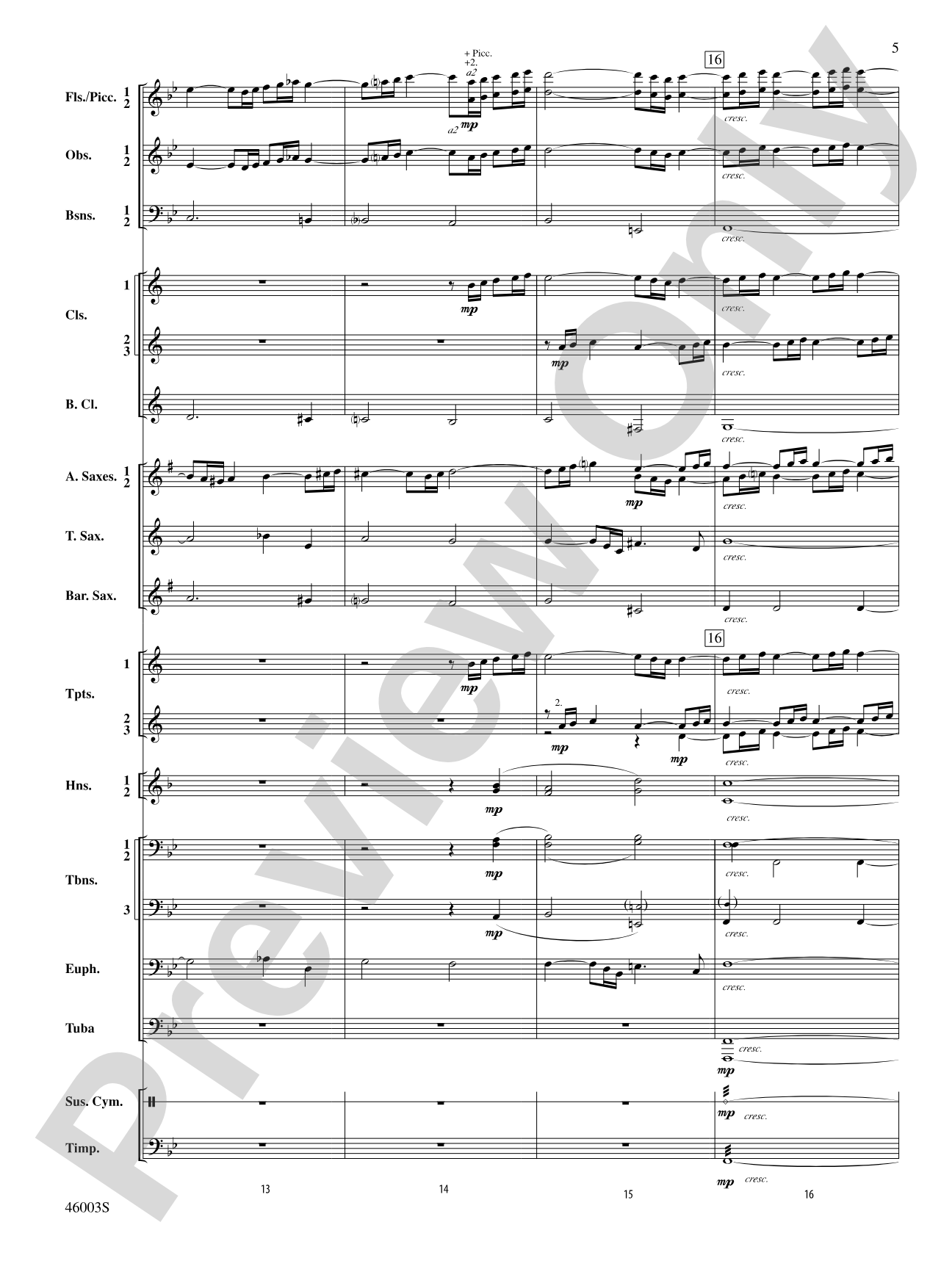 Fantasia in C: Concert Band Conductor Score & Parts