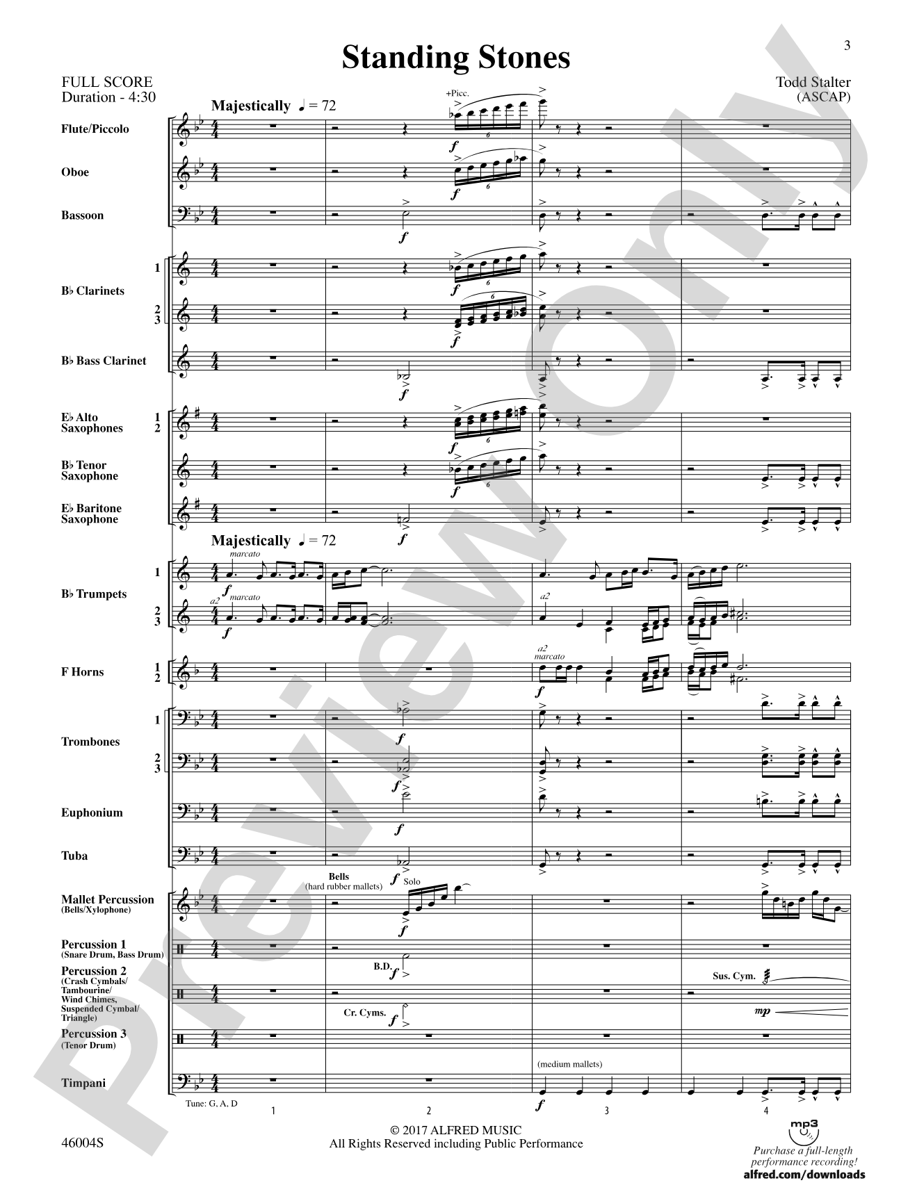 Standing Stones: Concert Band Conductor Score & Parts