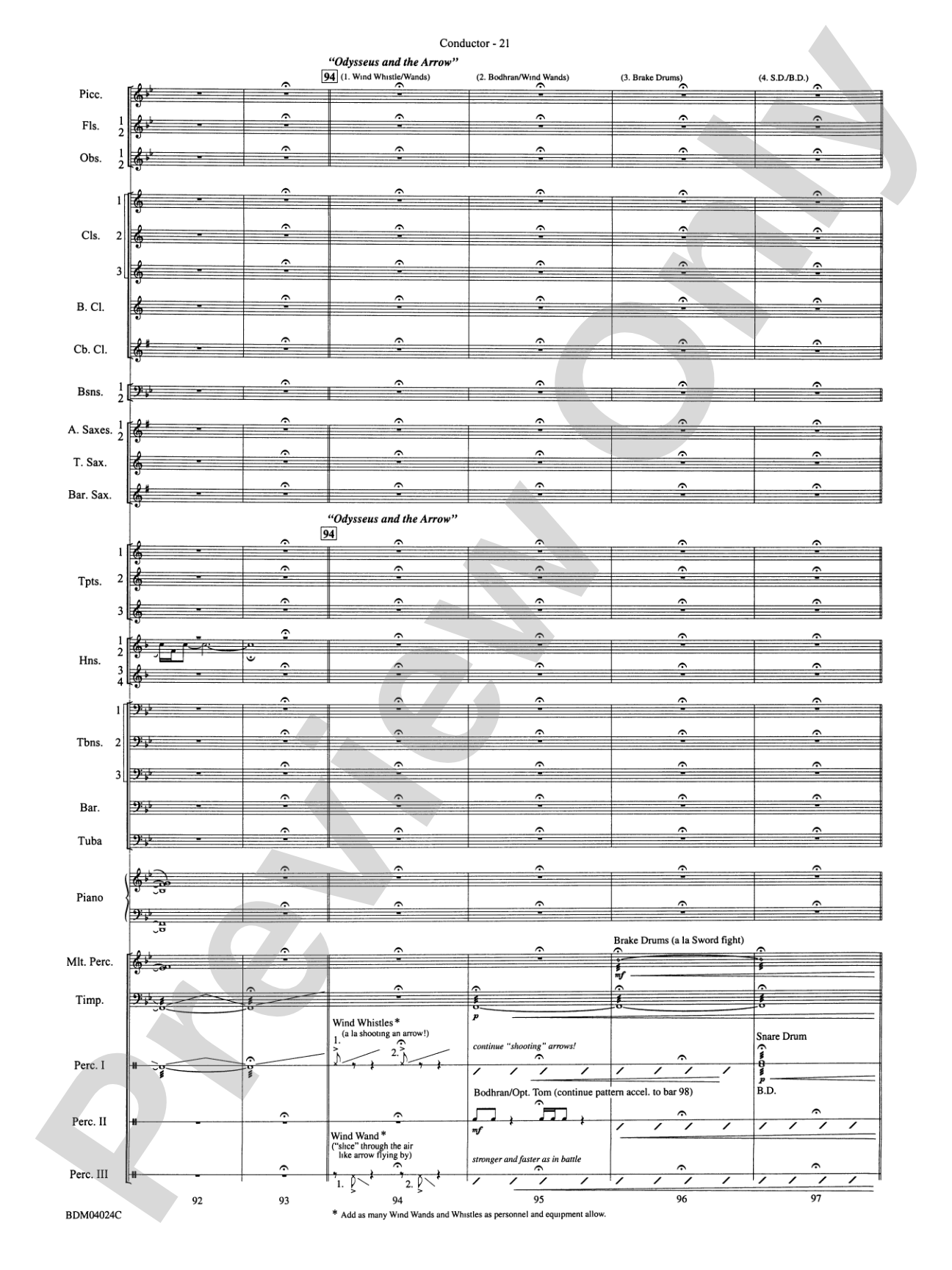 Ithaca (from The Odyssey (Symphony No. 2)): Concert Band Conductor Score & Parts