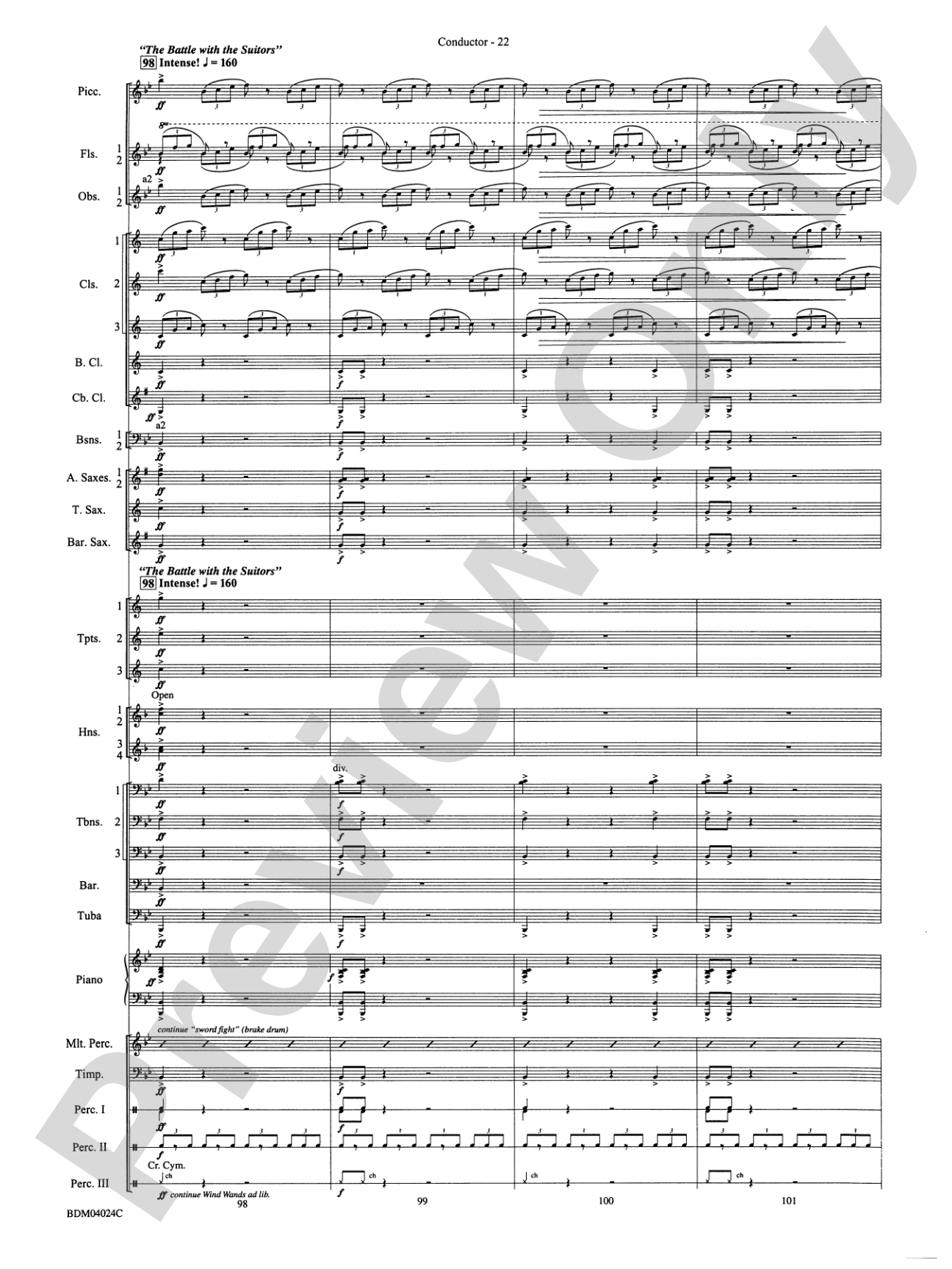 Ithaca (from The Odyssey (Symphony No. 2)): Concert Band Conductor Score & Parts