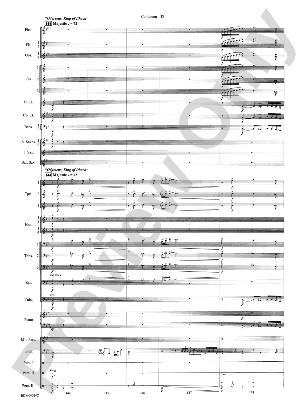 Ithaca (from The Odyssey (Symphony No. 2)): Concert Band Conductor Score & Parts