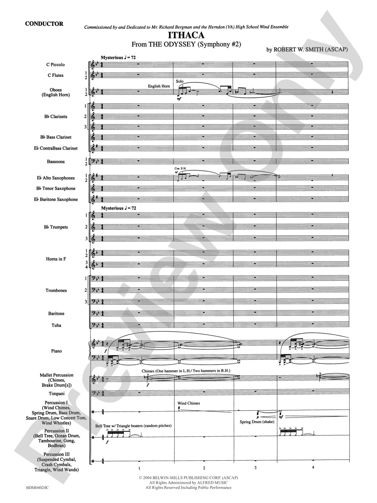 Ithaca (from The Odyssey (Symphony No. 2)): Concert Band Conductor Score & Parts