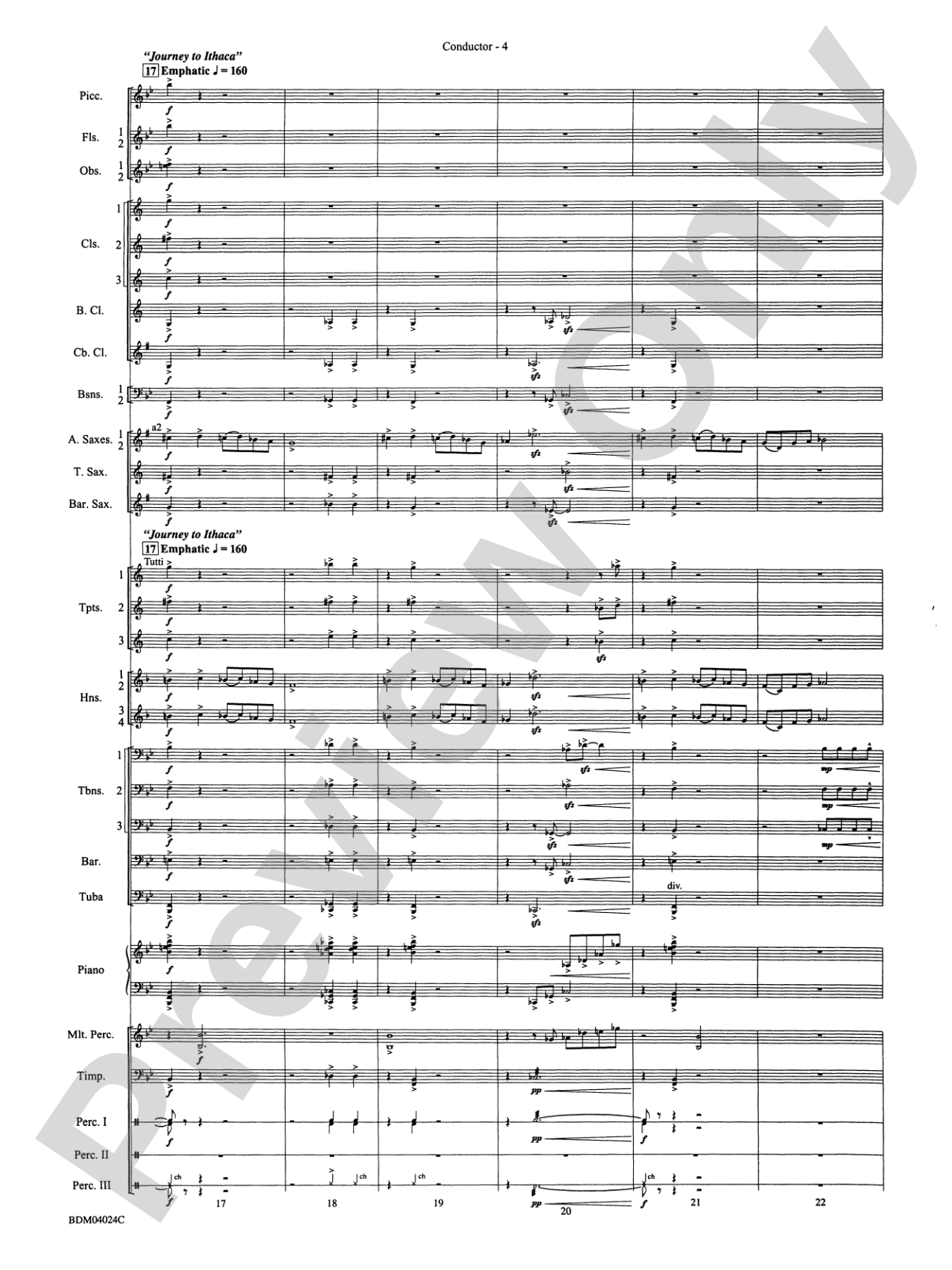 Ithaca (from The Odyssey (Symphony No. 2)): Concert Band Conductor Score & Parts